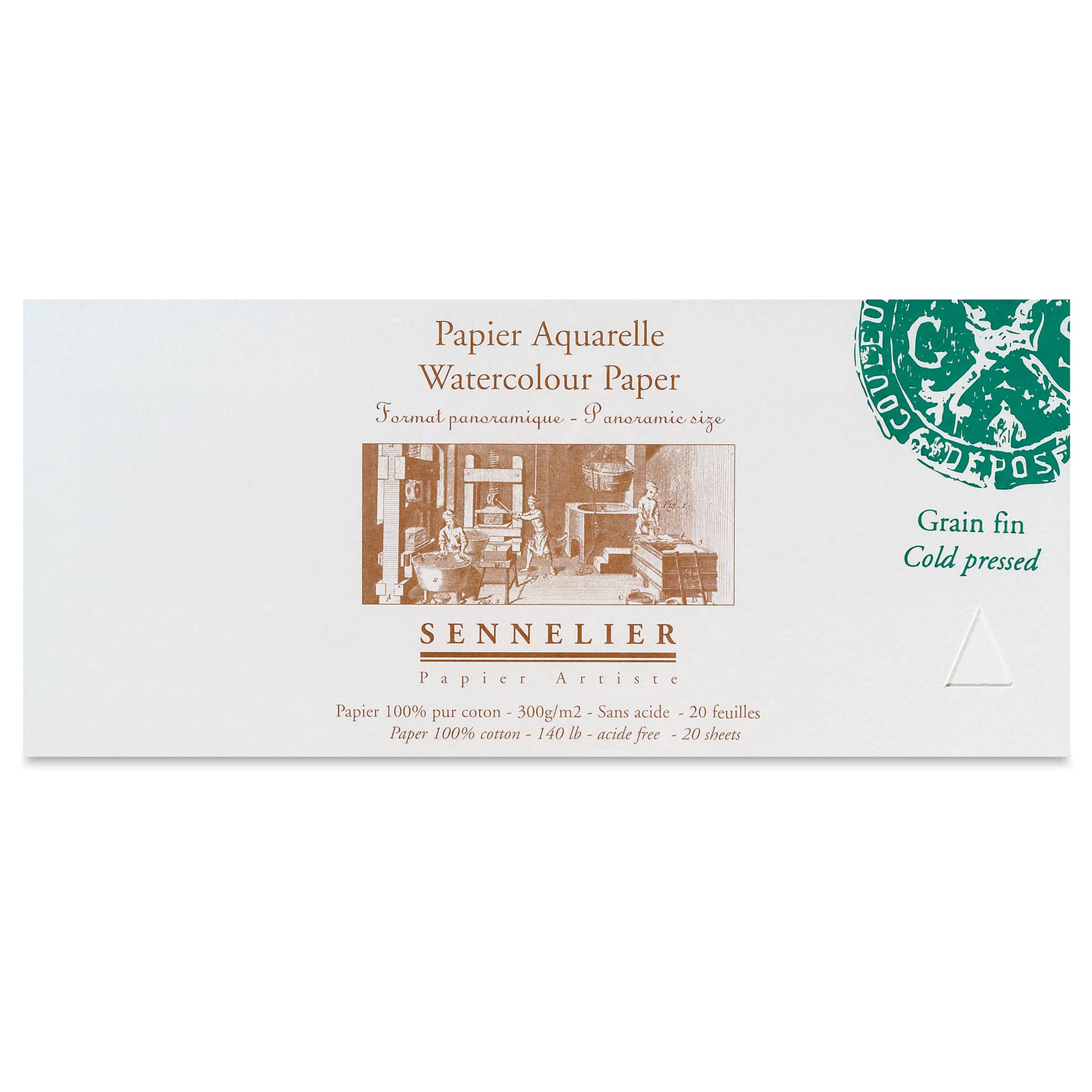 Sennelier Watercolor Block, 20 Sheets, Cold-Press, 8.25 in x 5.75 in