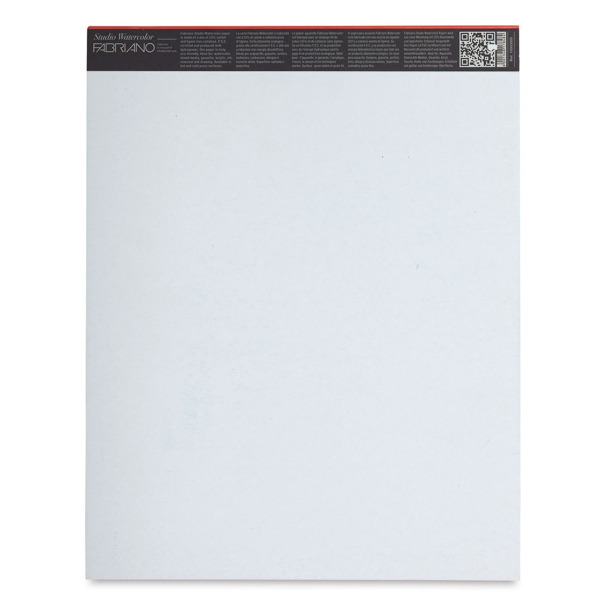 Fabriano Studio Watercolor Pad - 11'' x 14'', 300 gsm, Hot Press, 50 Sheets (back cover)