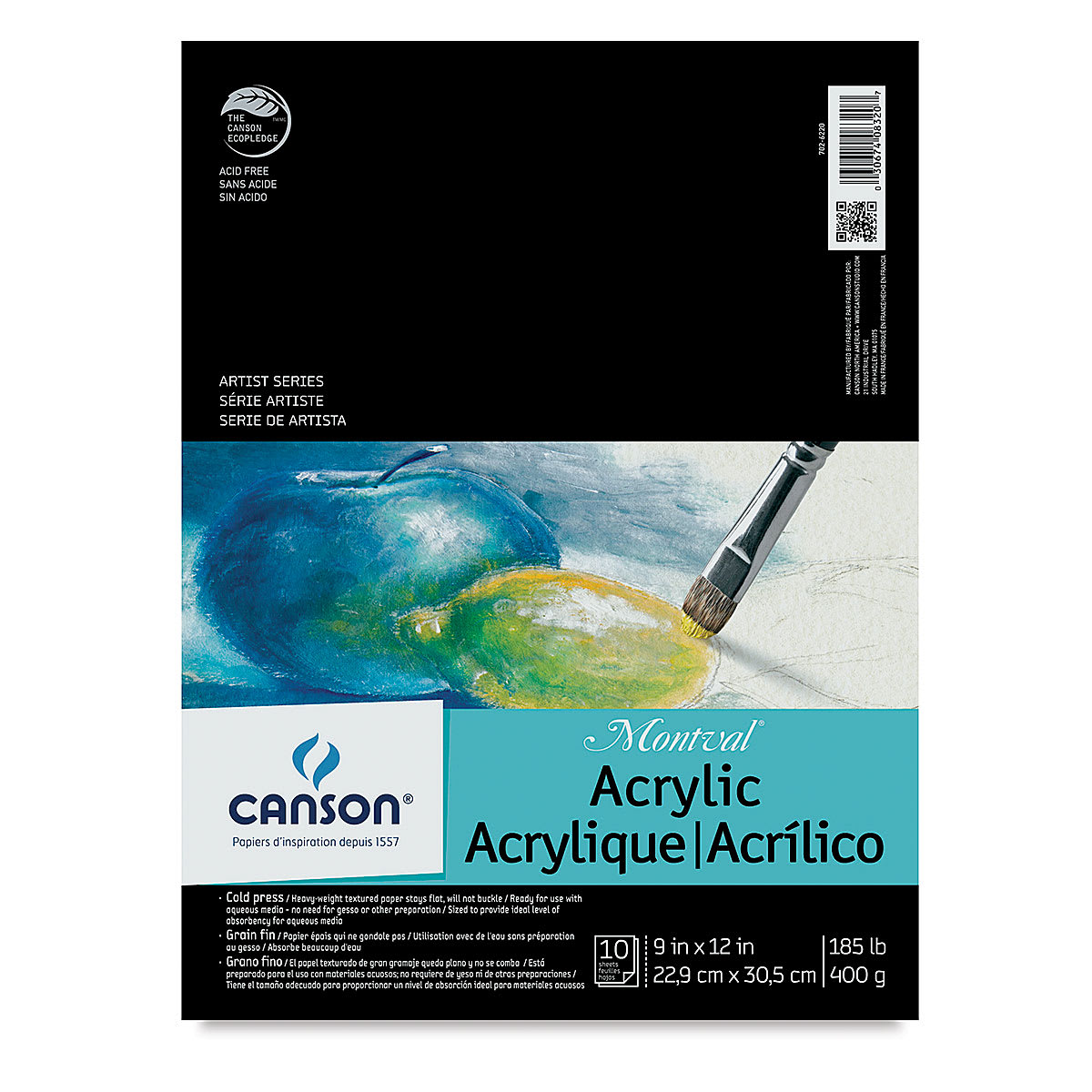 Canson Montval Acrylic Paper Pad - 9" x 12", 10 Sheets
