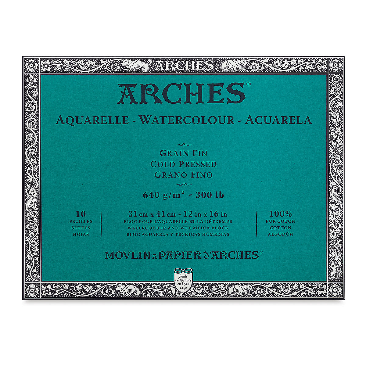 Arches Watercolor Block - Cold Press, 300 lb (640 gsm)