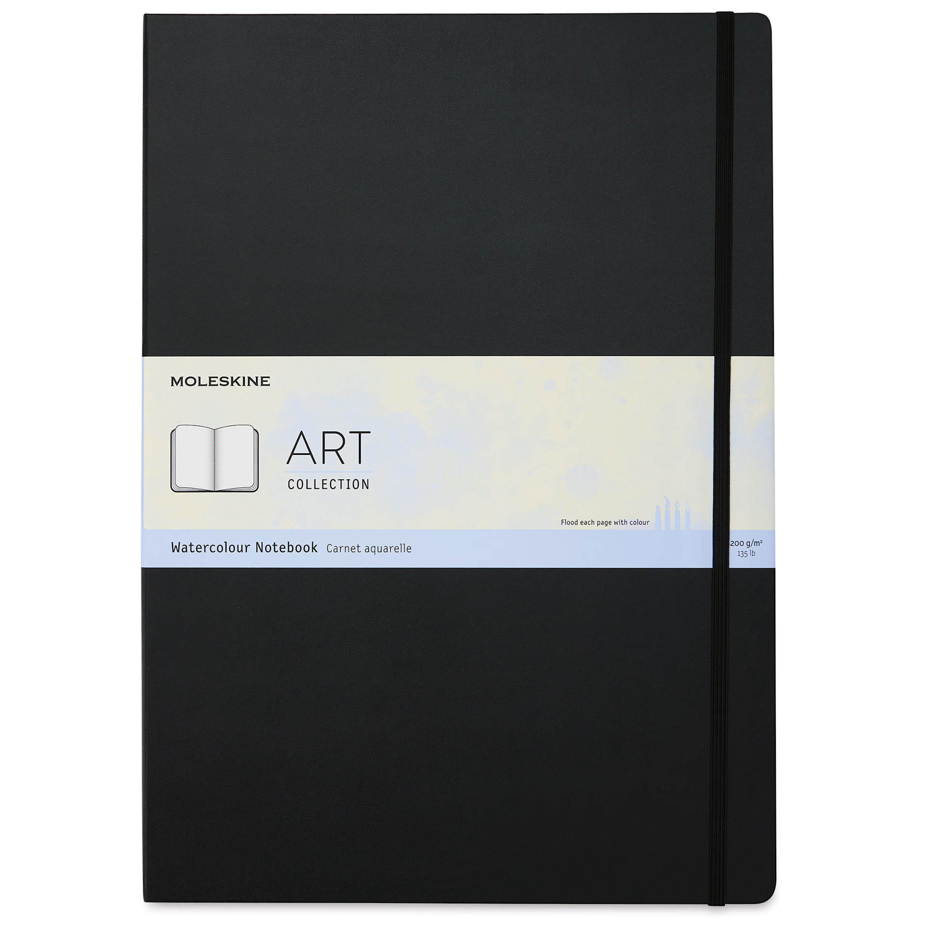 Moleskine Art Collection Watercolor Notebook - 16-1/2" x 12", Portrait, 60 Pages