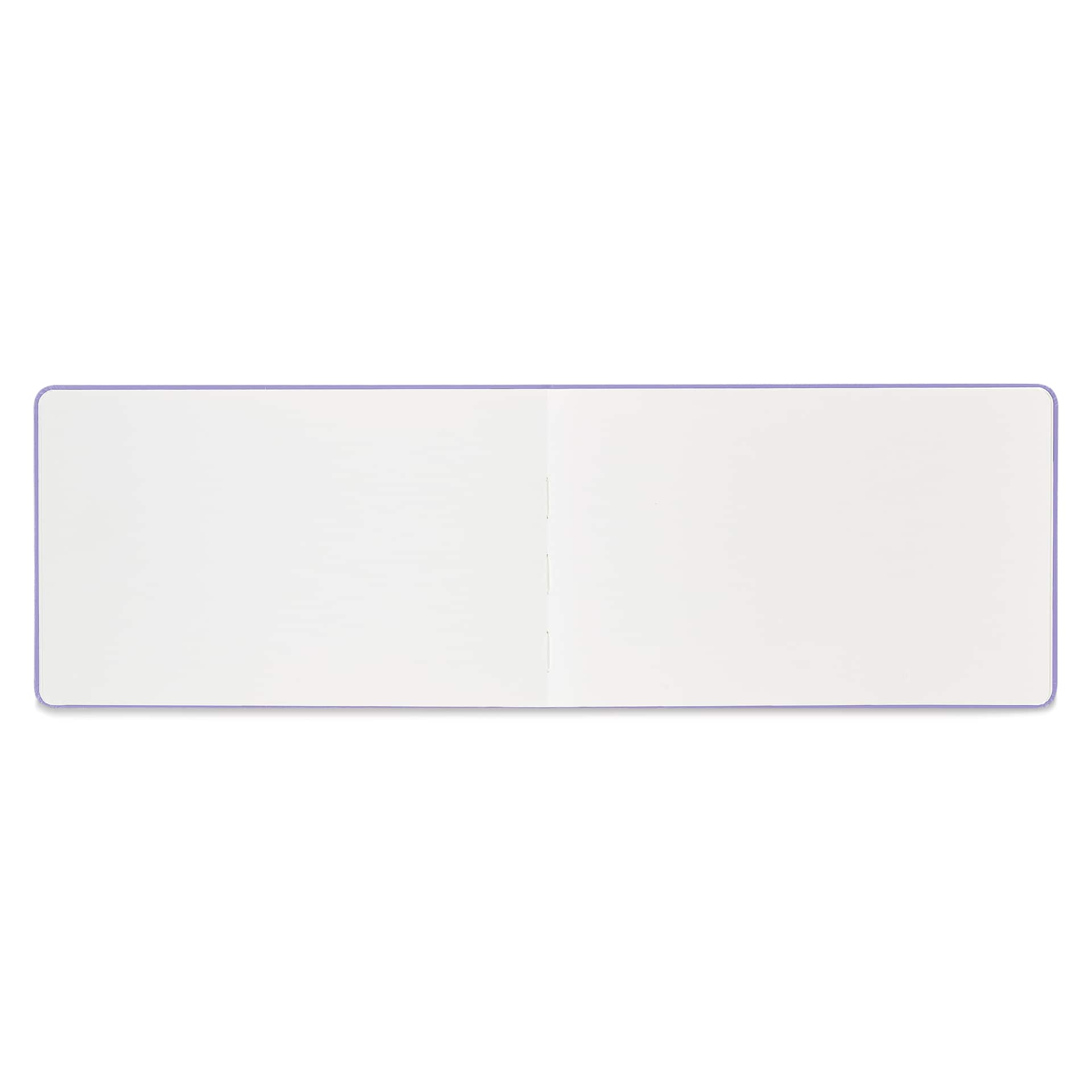Moleskine Art Collection Watercolor Album - 5" x 8-1/4", Landscape, 72 Pages, Wisteria, open