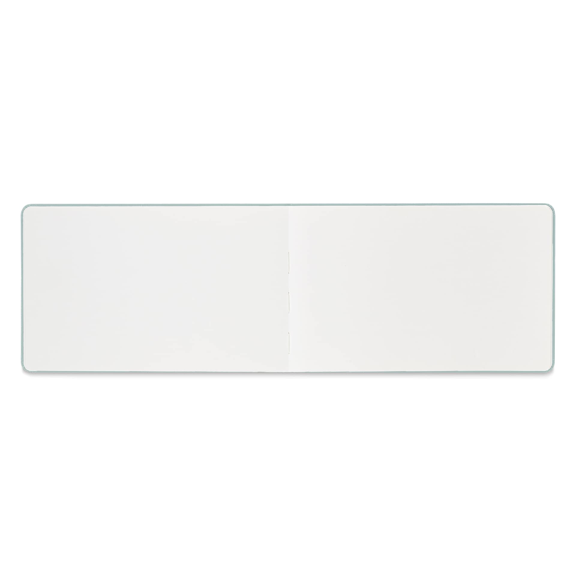 Moleskine Art Collection Watercolor Album - 5" x 8-1/4", Landscape, 72 Pages, Sage, open