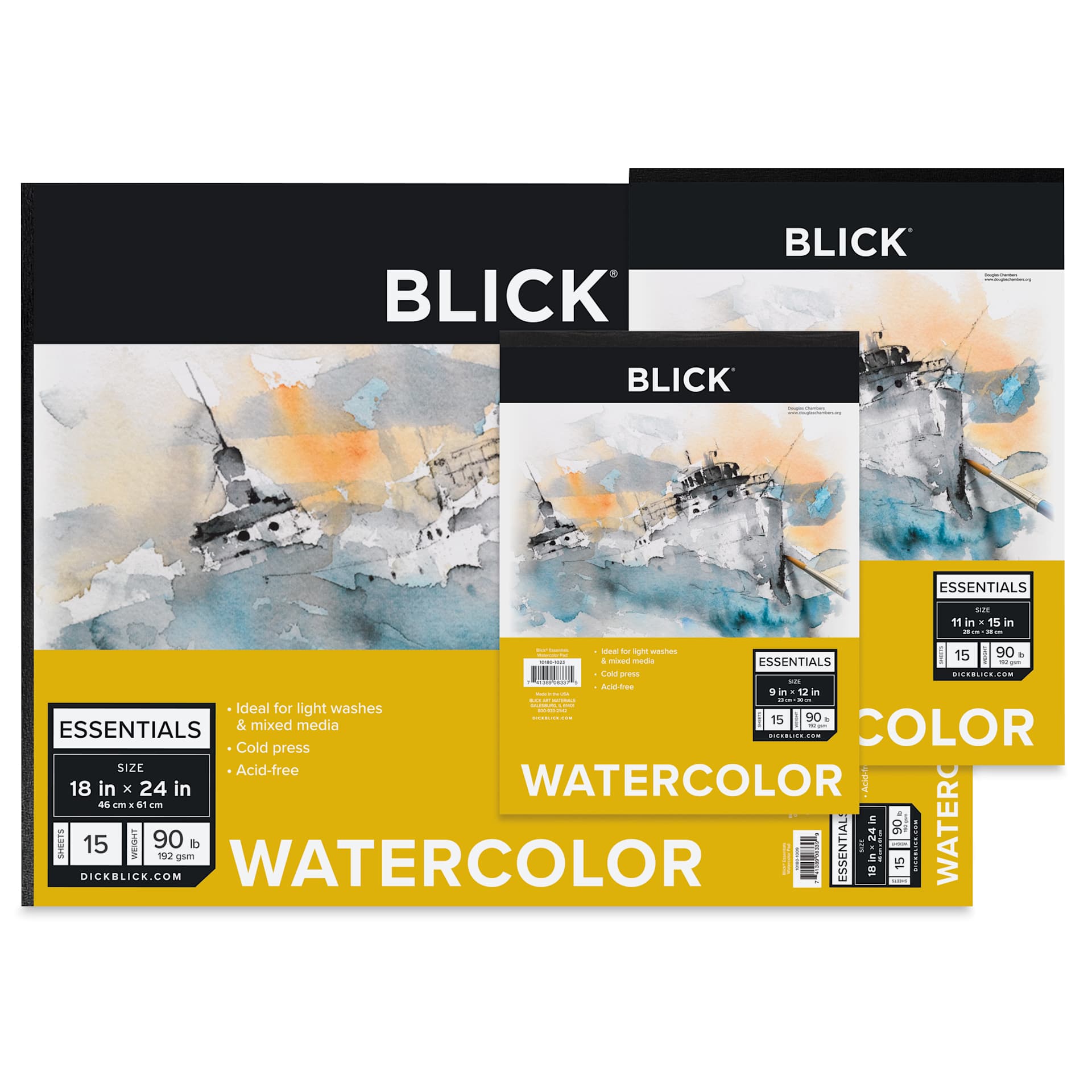 Blick Essentials Watercolor Pads, glue bound pads