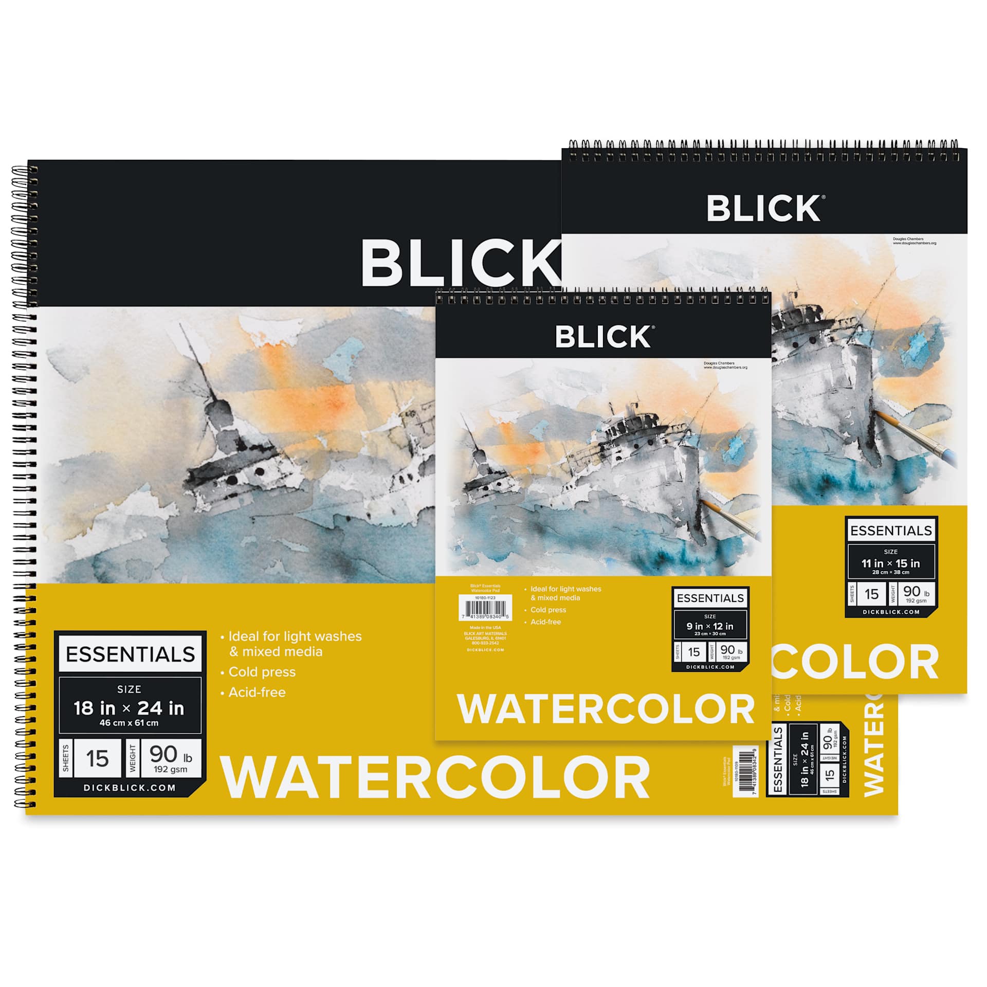 Blick Essentials Watercolor Pads, spiral bound pads