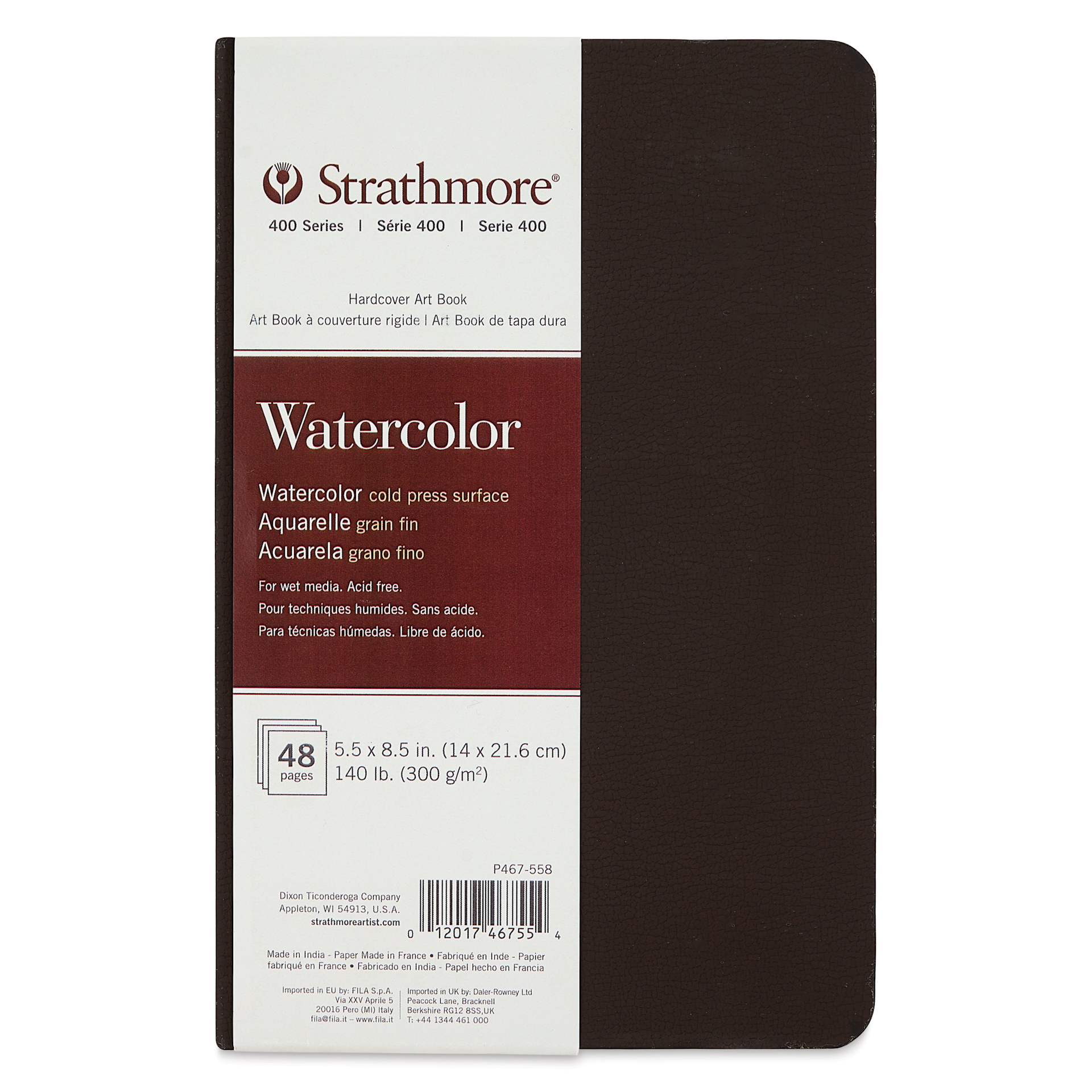 Strathmore 400 Series Watercolor Hardcover Hardbound Art Book - 5-1/2" x 8-1/2", Portrait