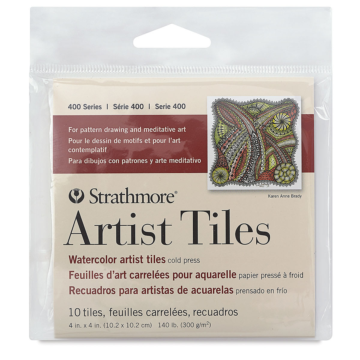 Strathmore 400 Series Watercolor Paper Artist Tiles, front of the packaging