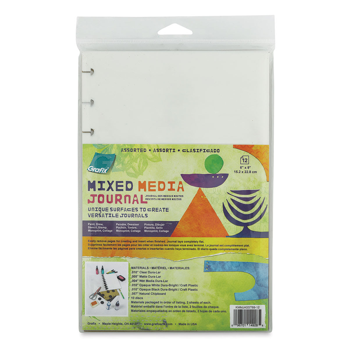 Grafix Mixed Media Journal Kit - 9" x 6" (front of package)