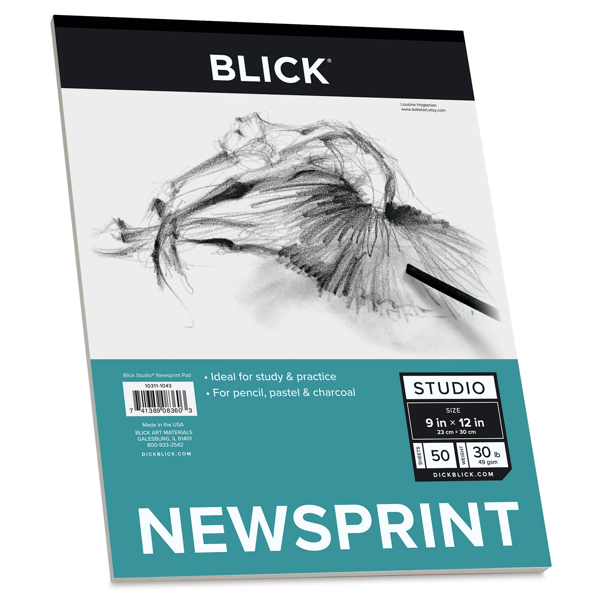 Blick Studio Newsprint Pad - 9" x 12", 50 Sheets