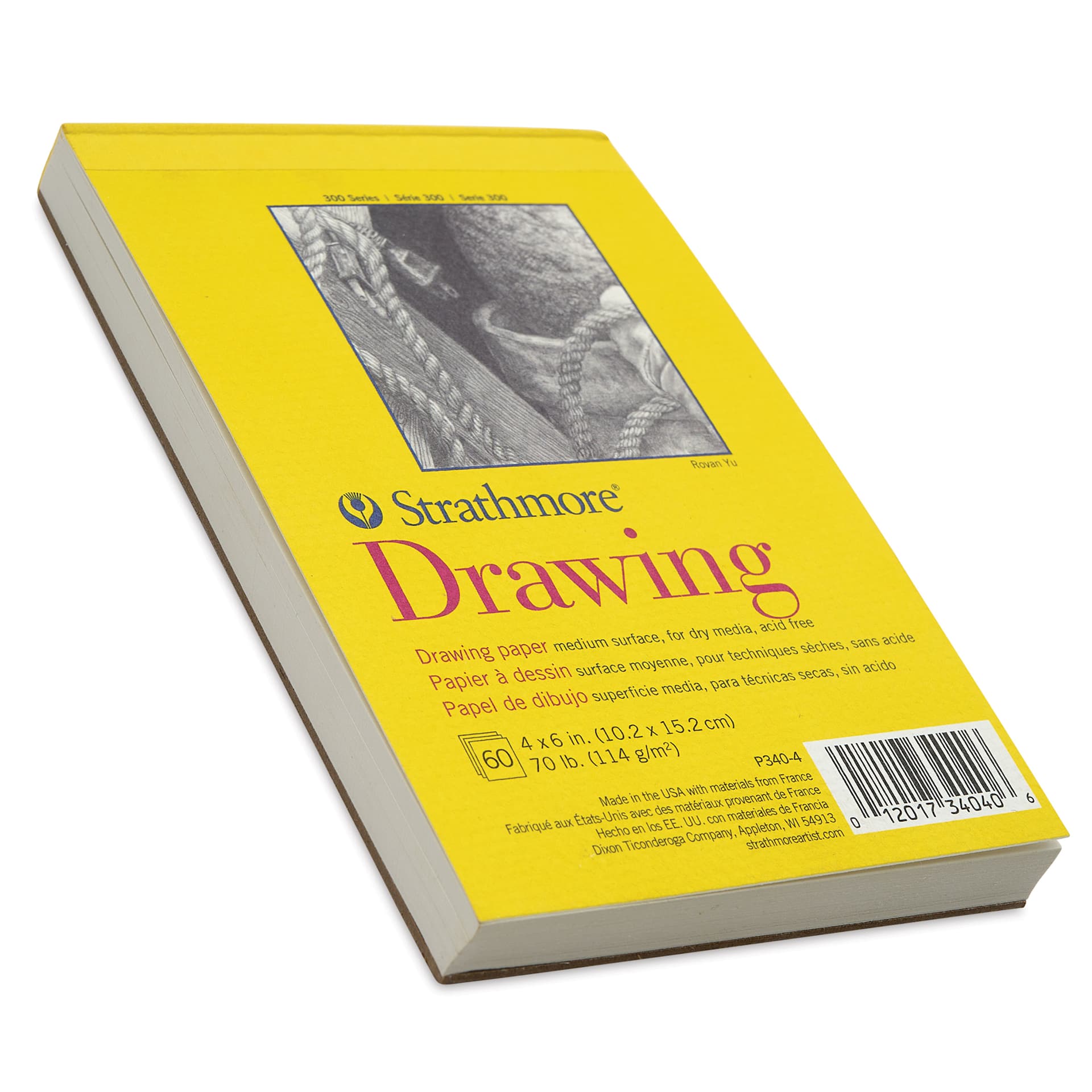 Strathmore 300 Series Drawing Pad - 4" x 6", Glue Bound, 60 Sheets, laid out