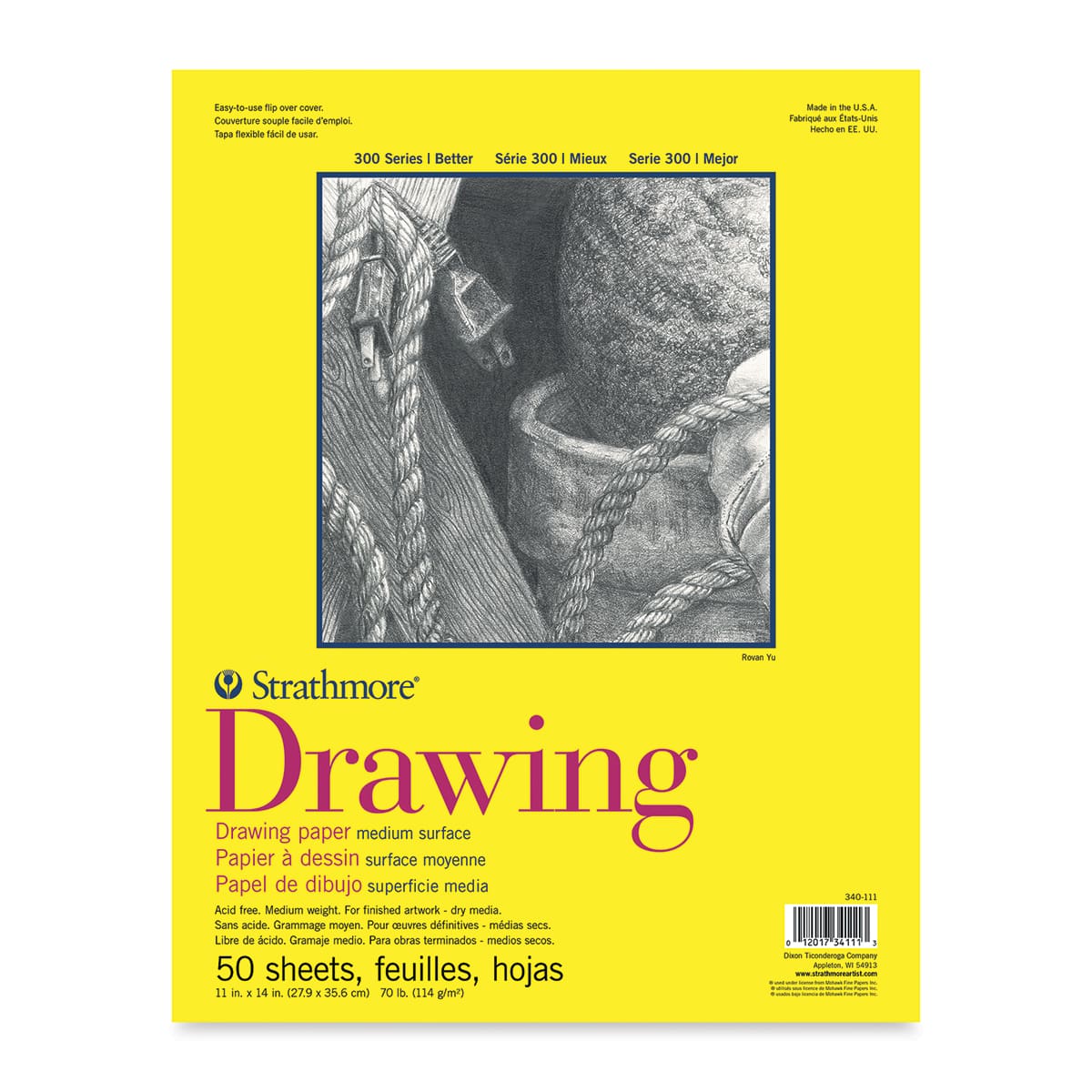 Strathmore 300 Series Drawing Pad - 11" x 14", Glue Bound, front cover