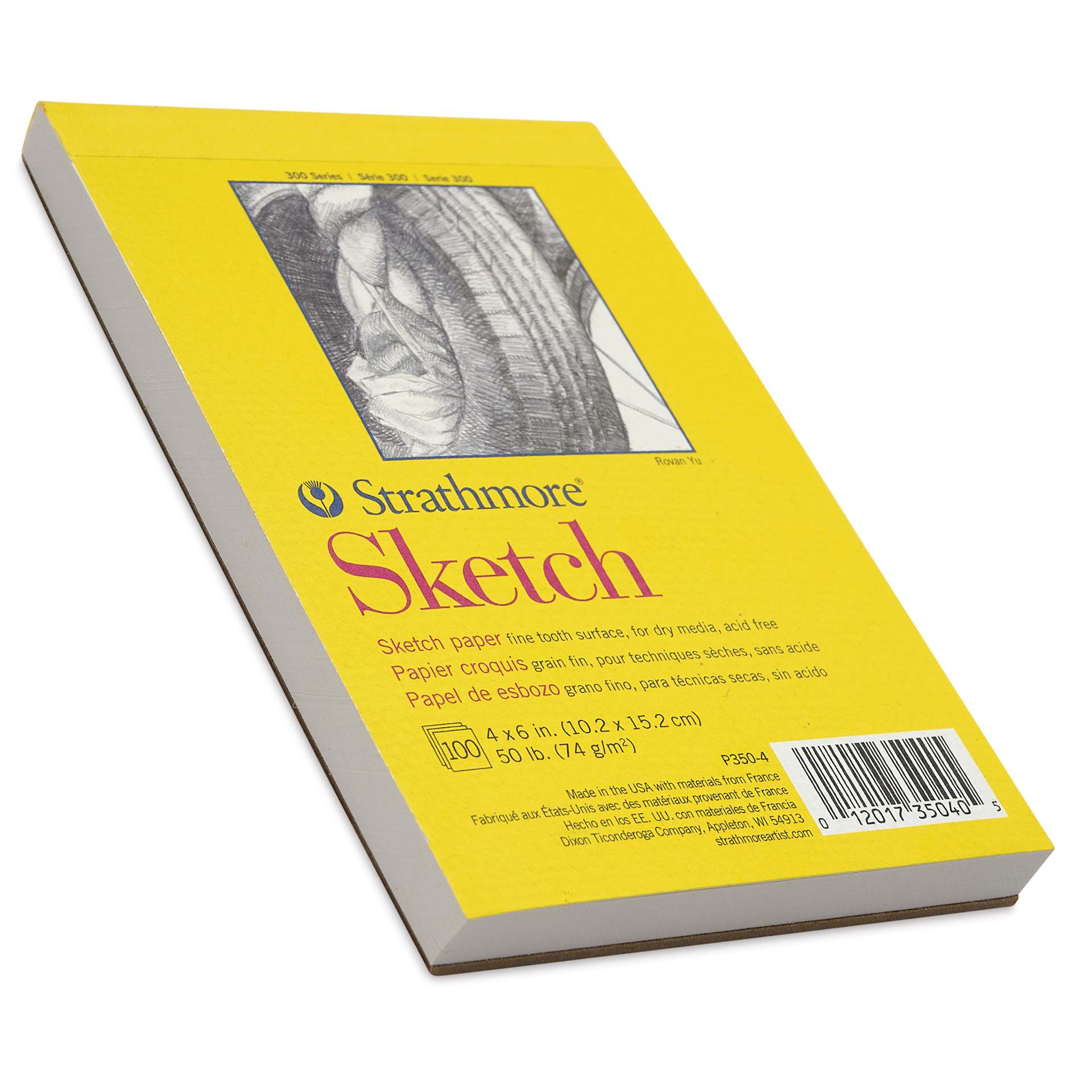 Strathmore 300 Series Gluebound Sketch Pad - 4" x 6", 50 lb, 100 Sheets, laid out