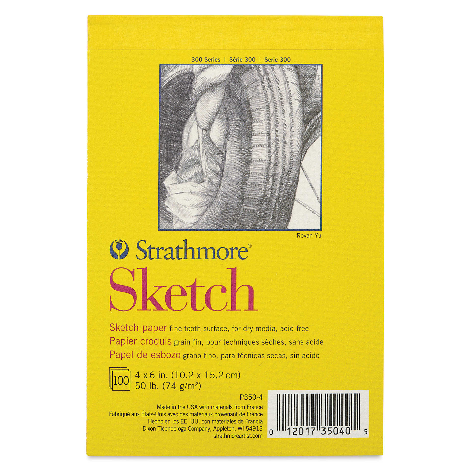 Strathmore 300 Series Gluebound Sketch Pad - 4" x 6", 50 lb, 100 Sheets, front cover