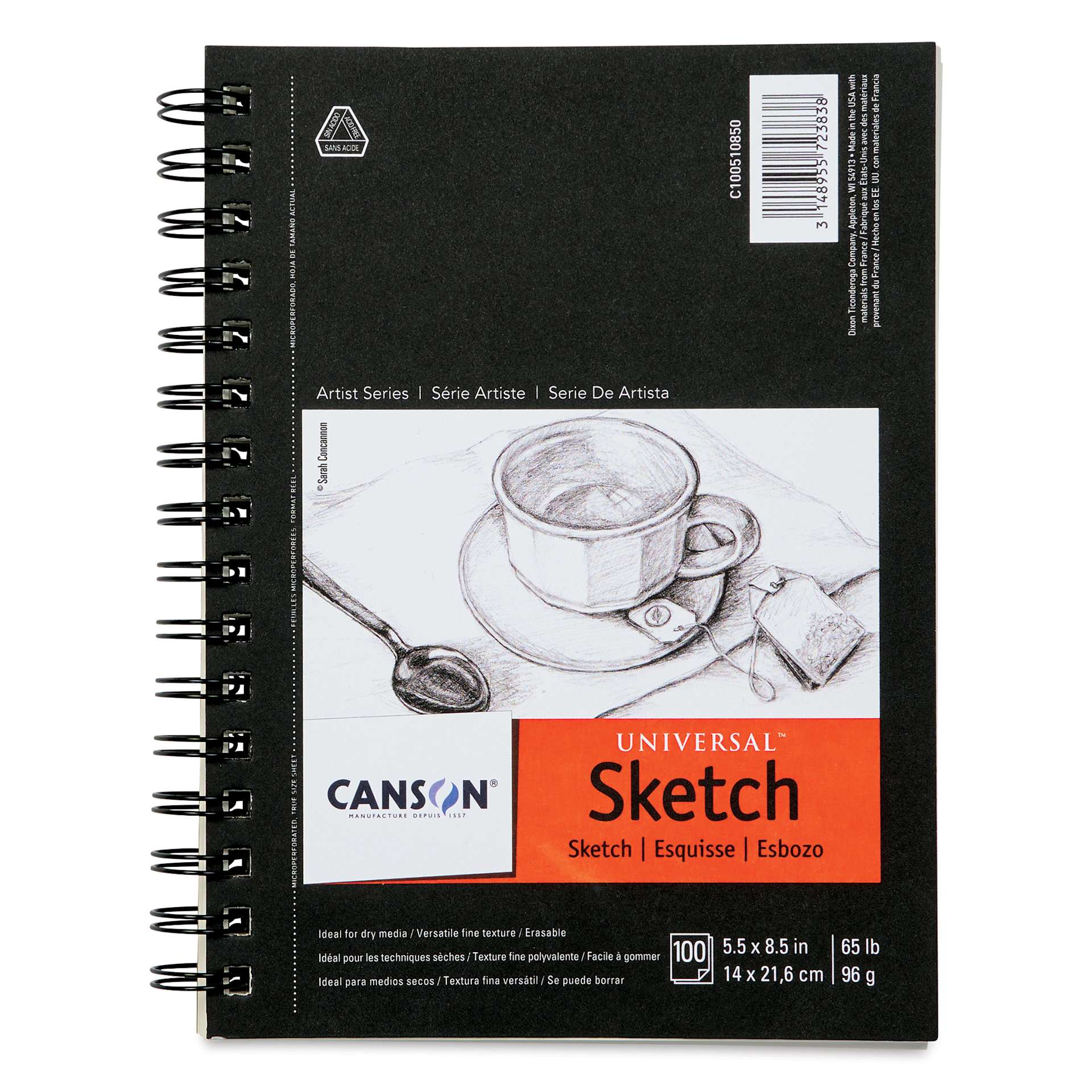 Canson Universal Sketch Pad - 5-1/2" x 8-1/2", front cover
