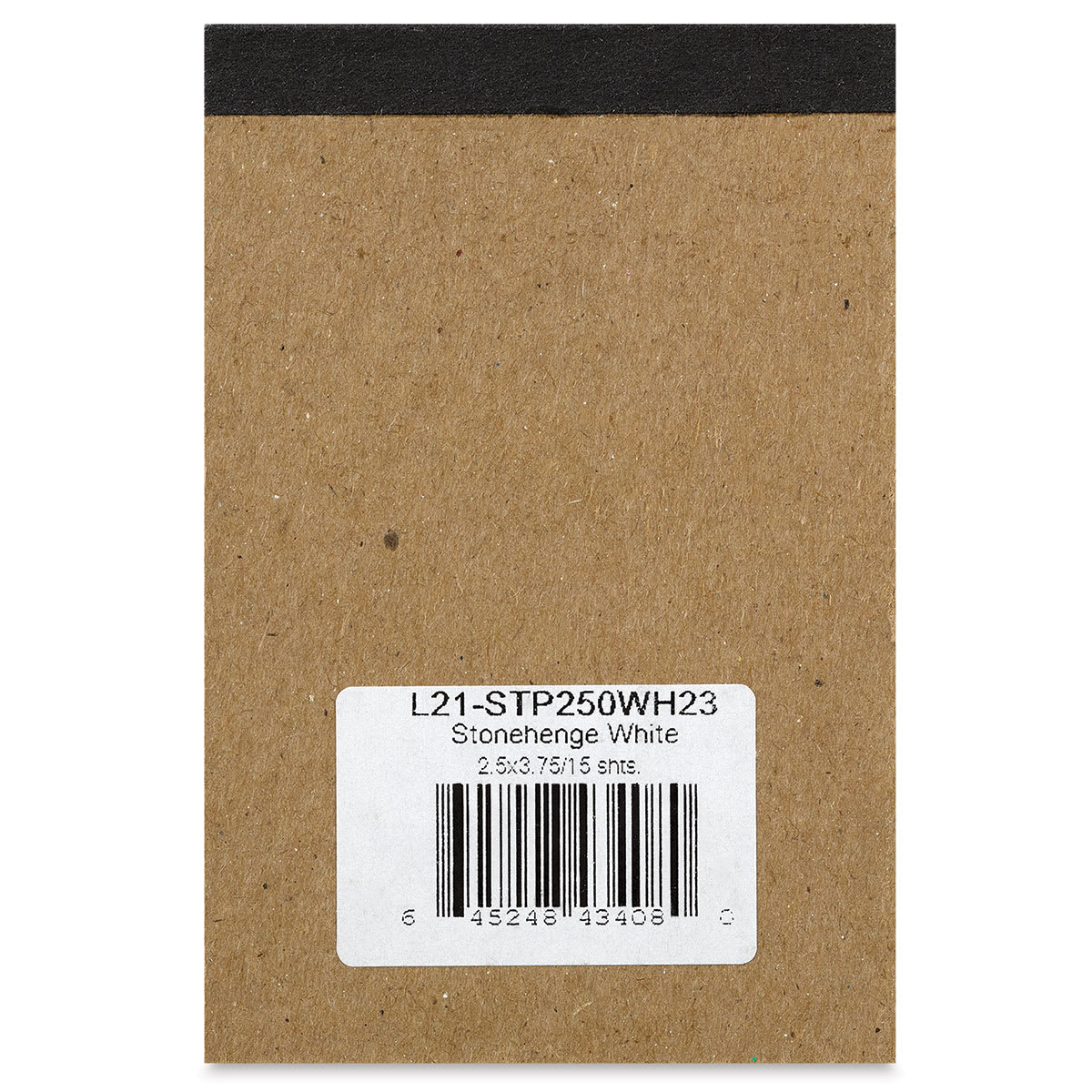 Legion Stonehenge Mini Drawing Paper Pad - 2-1/2" x 3-3/4", White, 15 Sheets (back of pad)