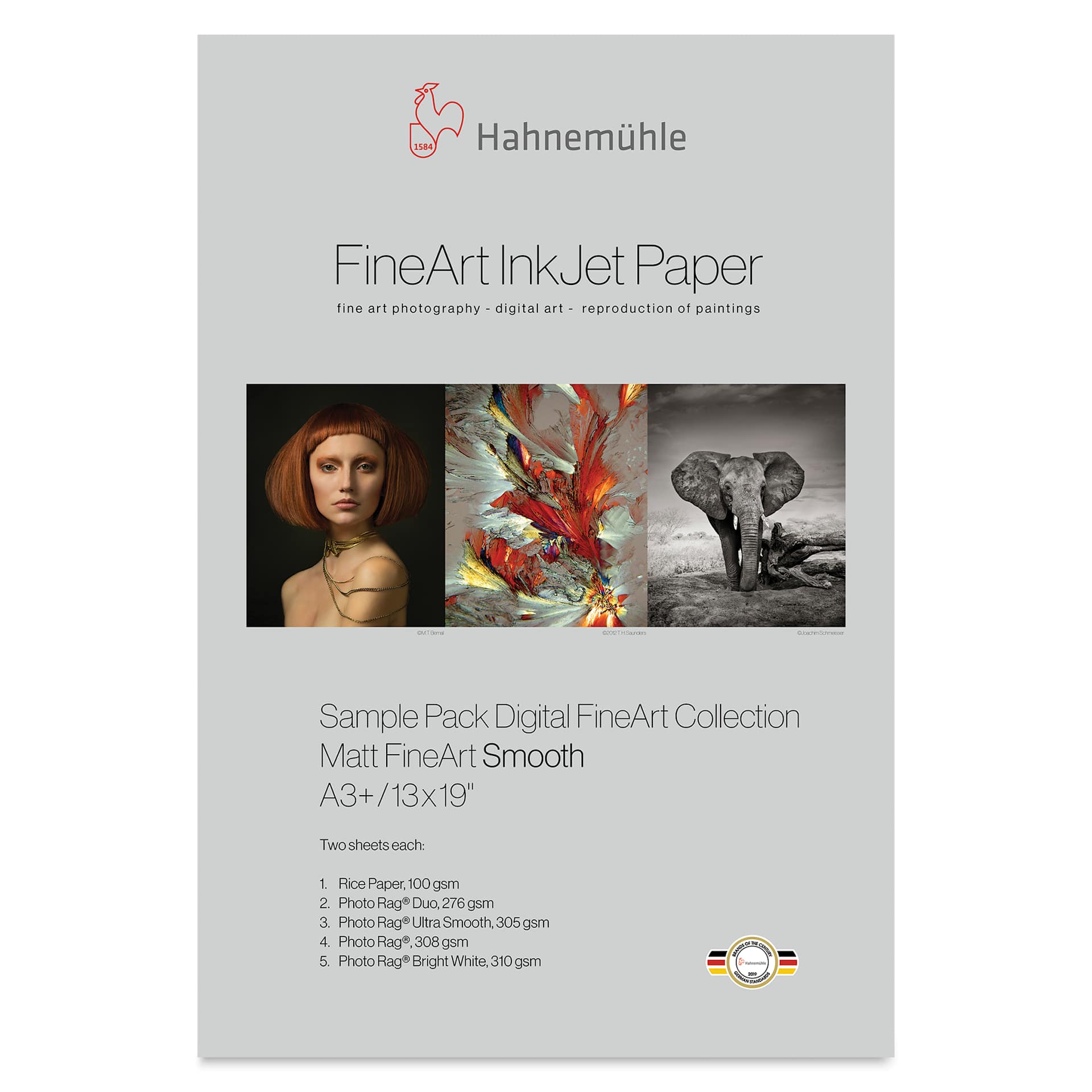 Hahnemühle Matte FineArt Smooth Injket Paper Sample Pack - 13" x 19", Pkg of 10