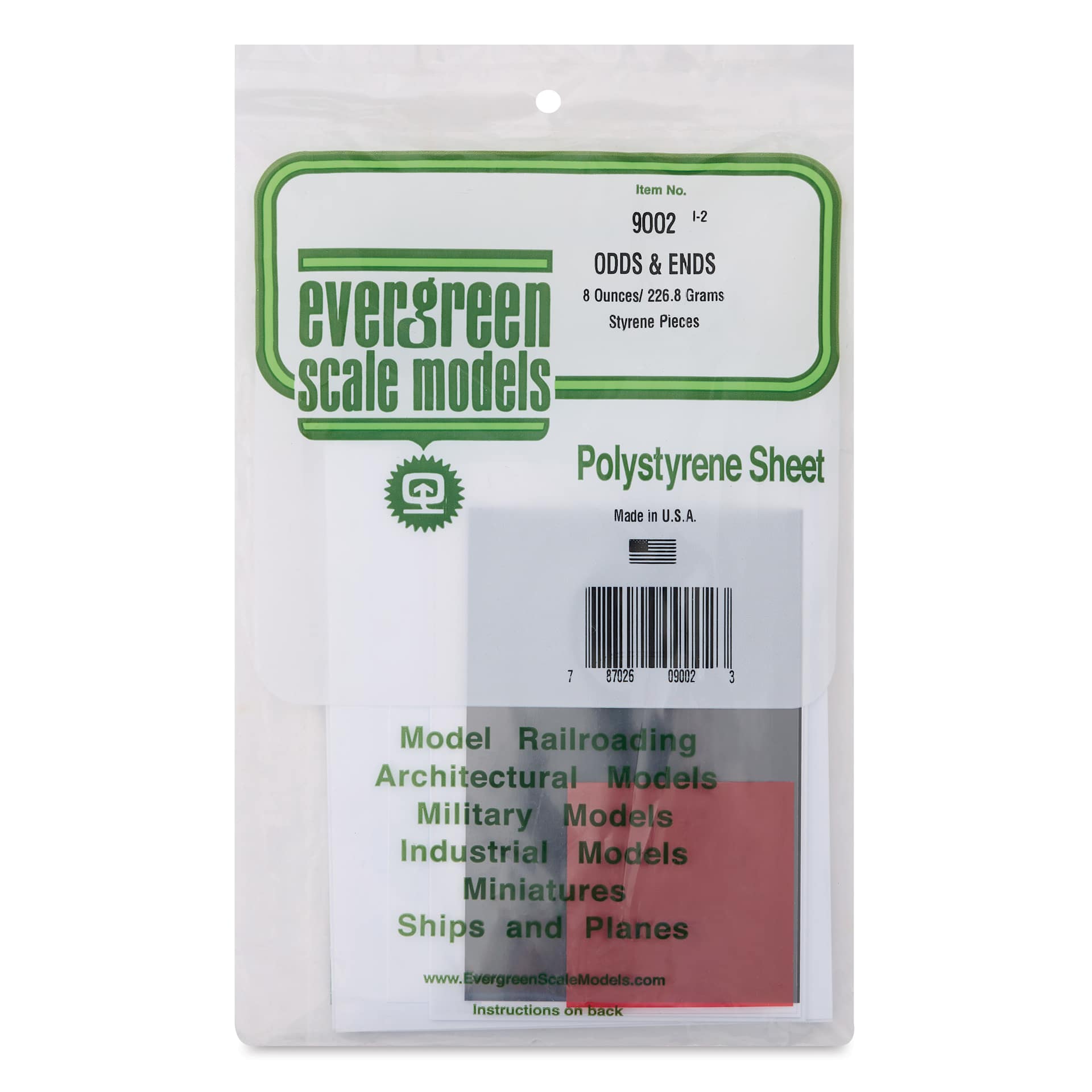 Evergreen Polystyrene Odds and Ends Pack - 8 oz, front of packaging