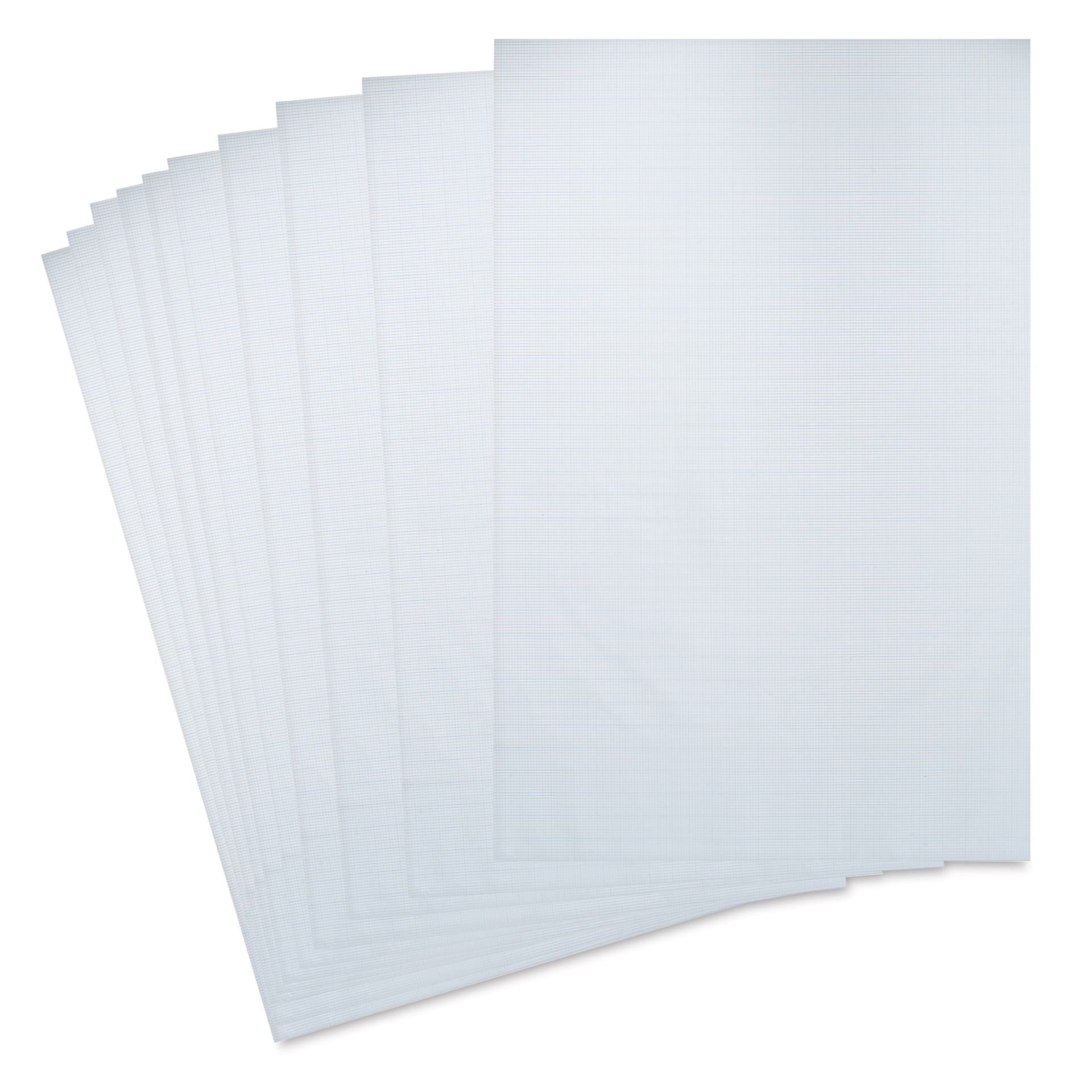 Pacific Arc Gridded Drafting Vellum Pack - 8 x 8 Grid, 24" x 36". Pkg of 10