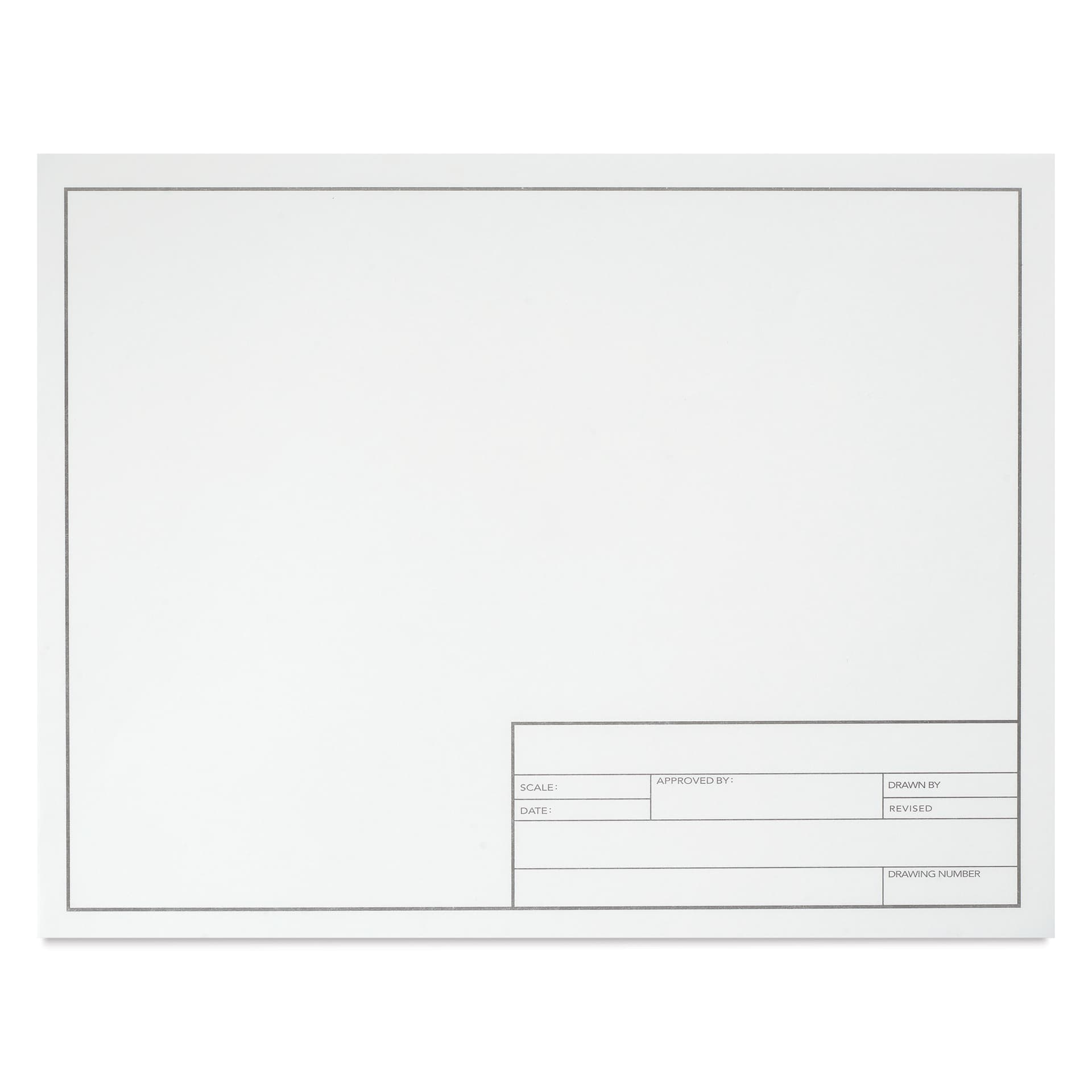Pacific Arc Drafting Vellum Title Block - White, 8-1/2" x 11", 10 Sheets, front
