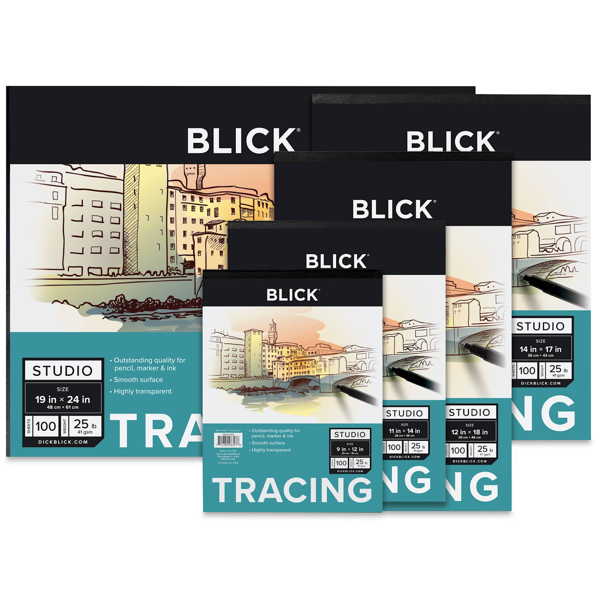 Blick Studio Tracing Paper Pads, 100 sheet pads
