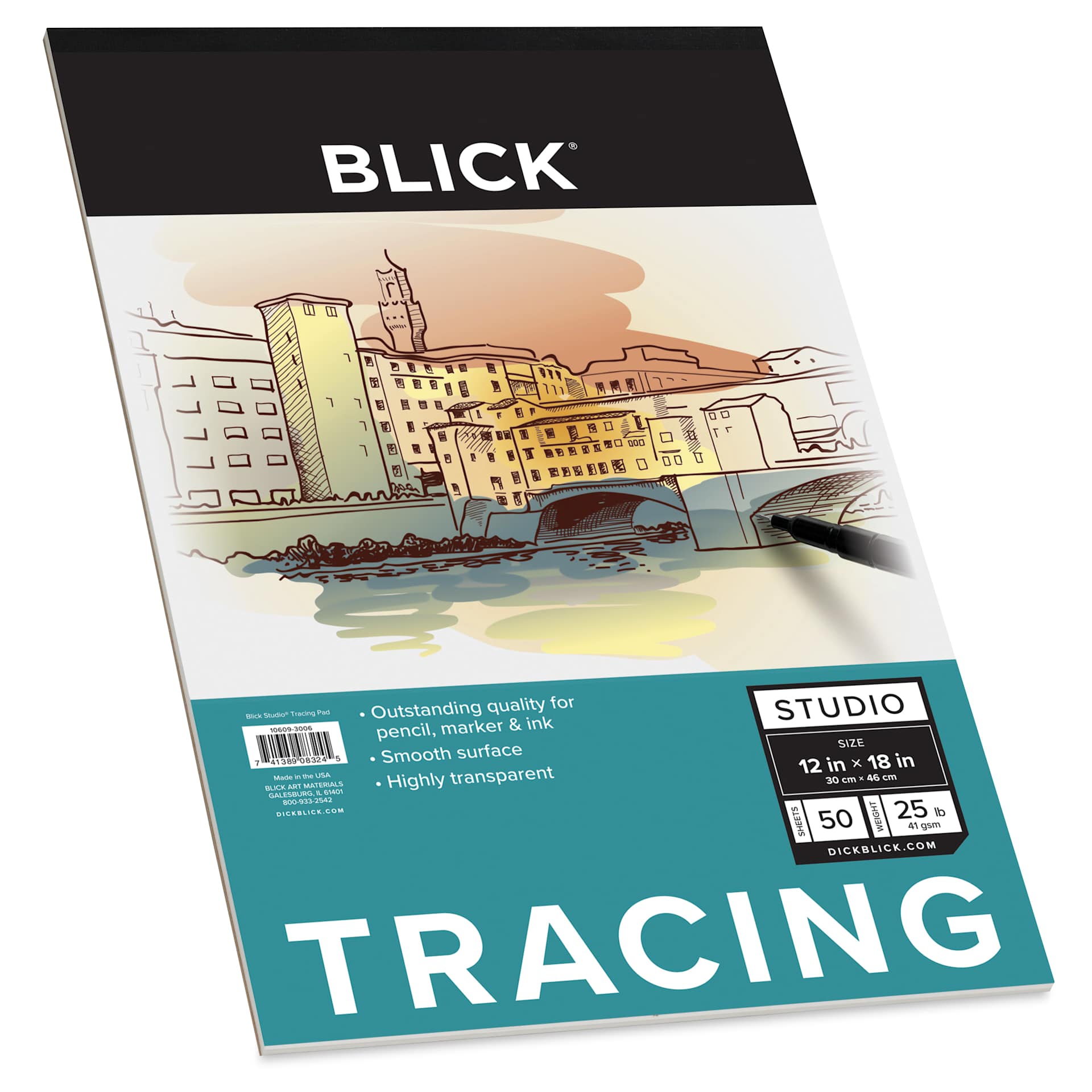 Blick Studio Tracing Paper Pad - 12" x 18", 50 Sheets