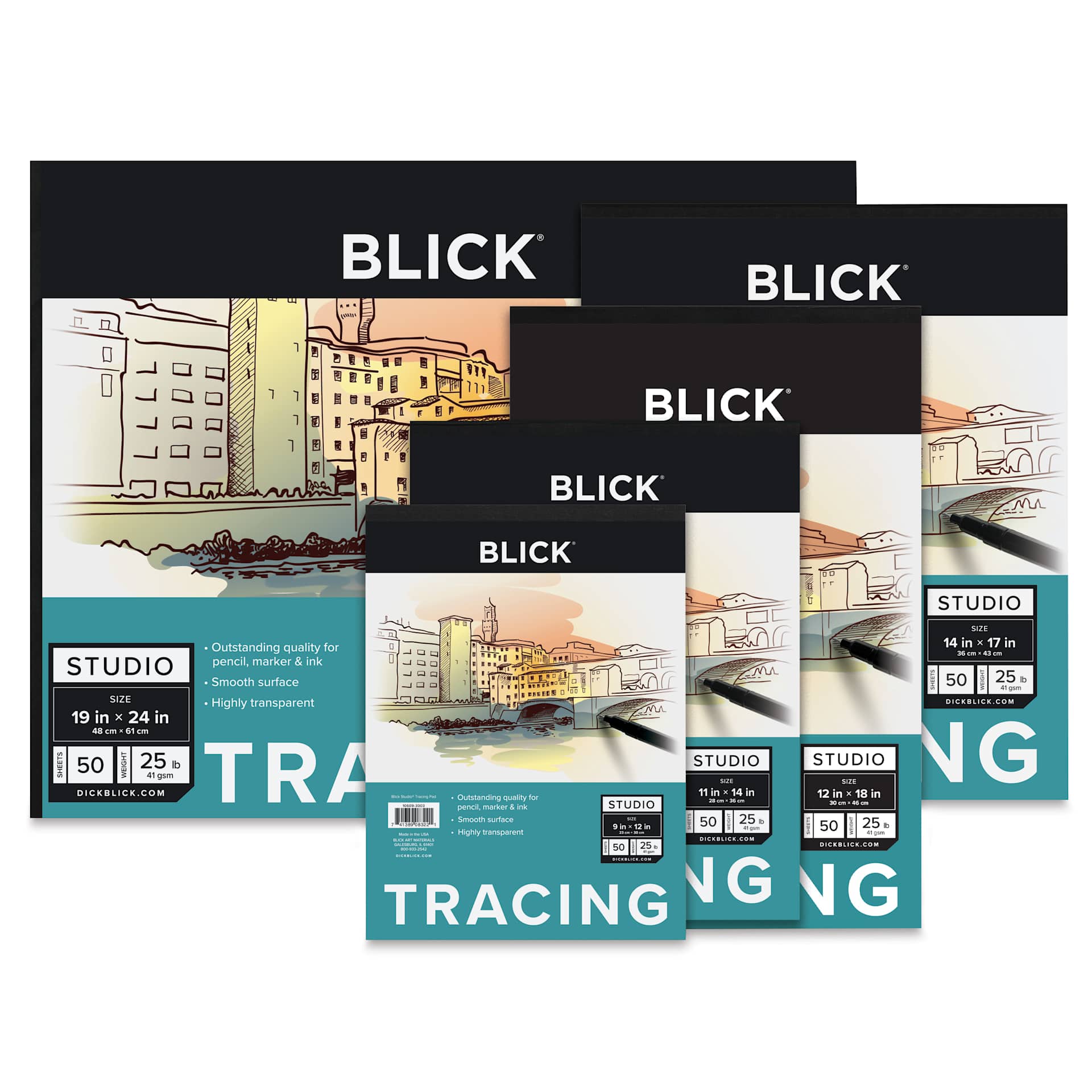 Blick Studio Tracing Paper Pads, 50 sheet pads