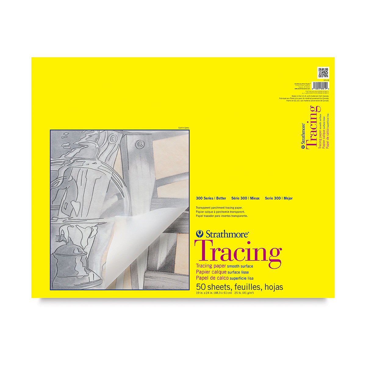 Canson Foundation Tracing Pad - 9" x 12", Portrait, 50 Sheets