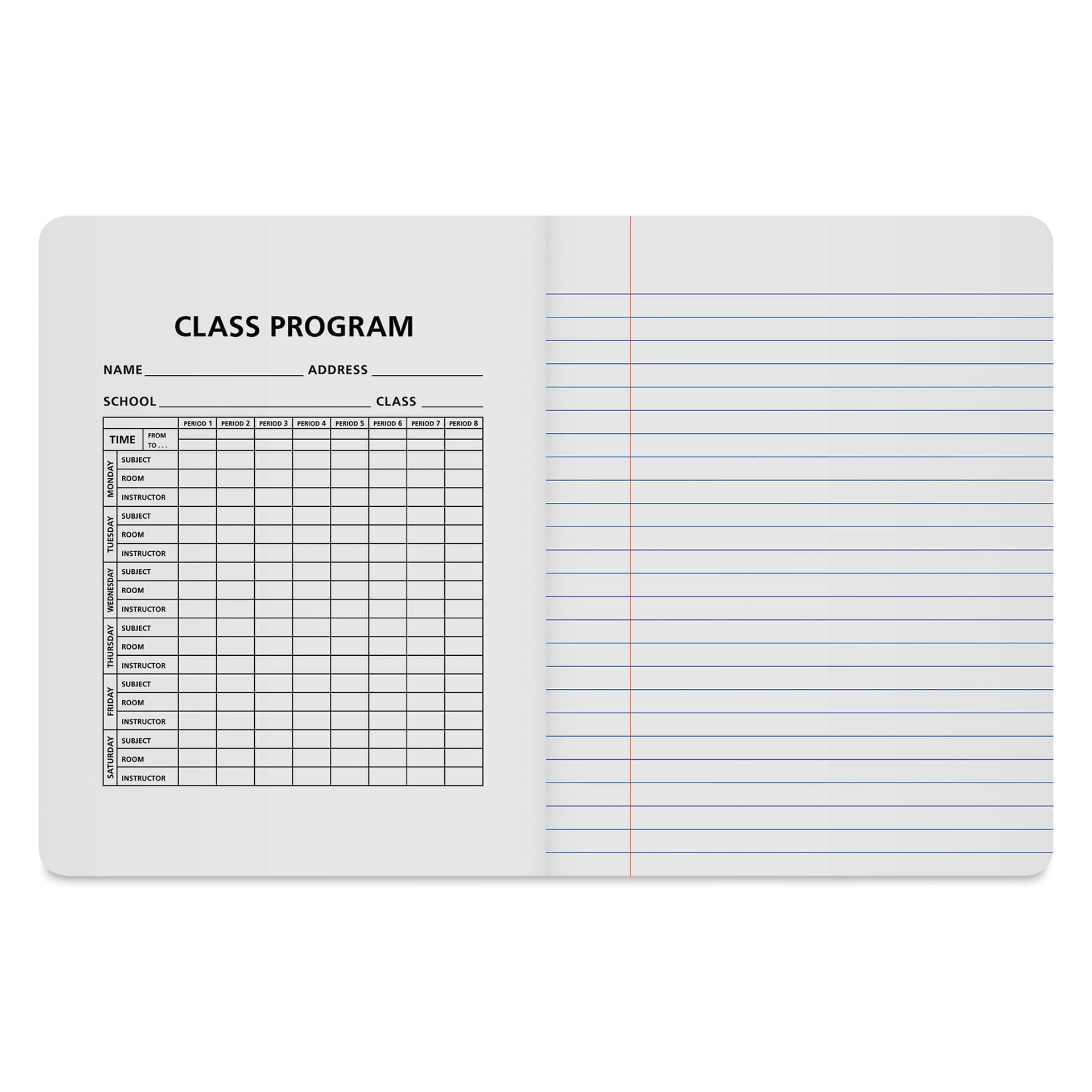 Roaring Spring Composition Notebook - 9-3/4" x 7-1/2", Ruled, Red, inside cover