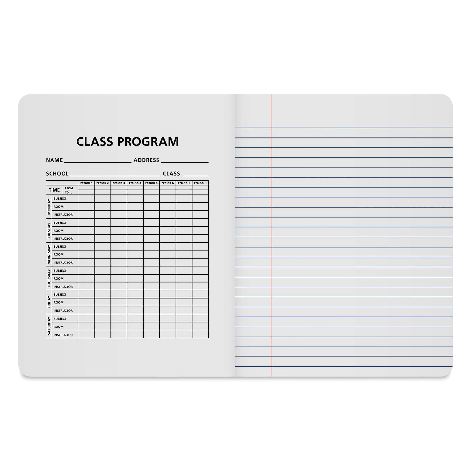 Roaring Spring Composition Notebook - 9-3/4" x 7-1/2", Ruled, Blue, inside cover