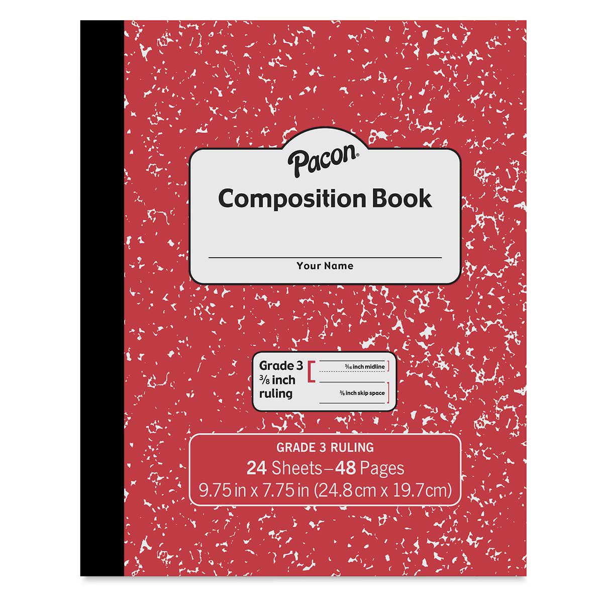 Pacon Primary Composition Notebooks - Front of Red Grade 3 Notebook