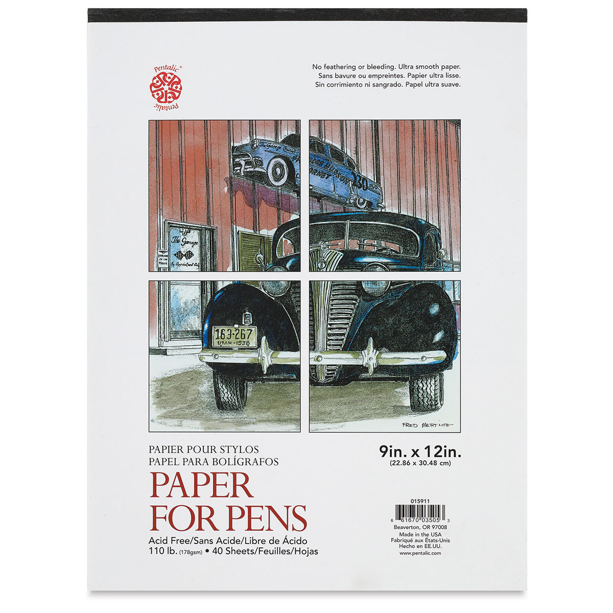 Pentalic Paper For Pens Pad - 9'' x 12'', 40 Sheets