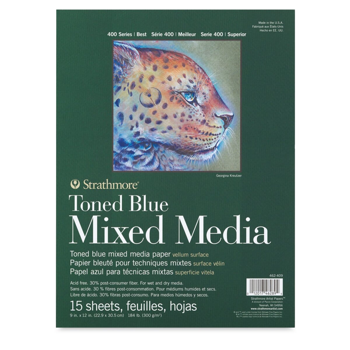Strathmore 400 Series Toned Mixed Media Pad - Blue, 9" x 12"