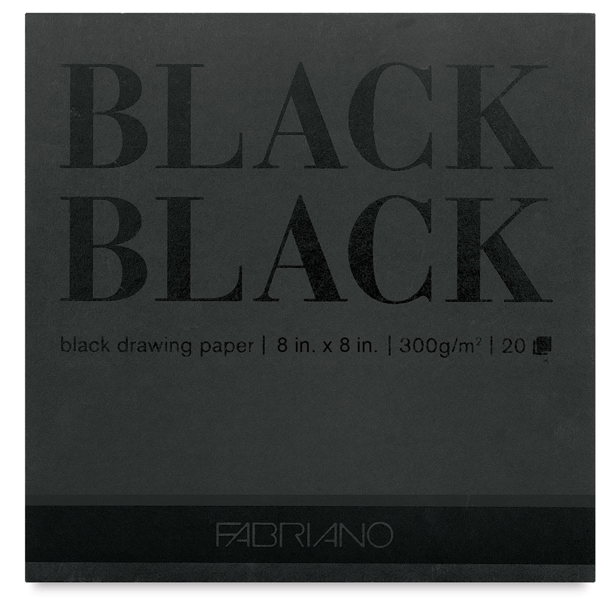 Fabriano Black Black Pad - 8" x 8", 20 Sheets, 300 gsm
