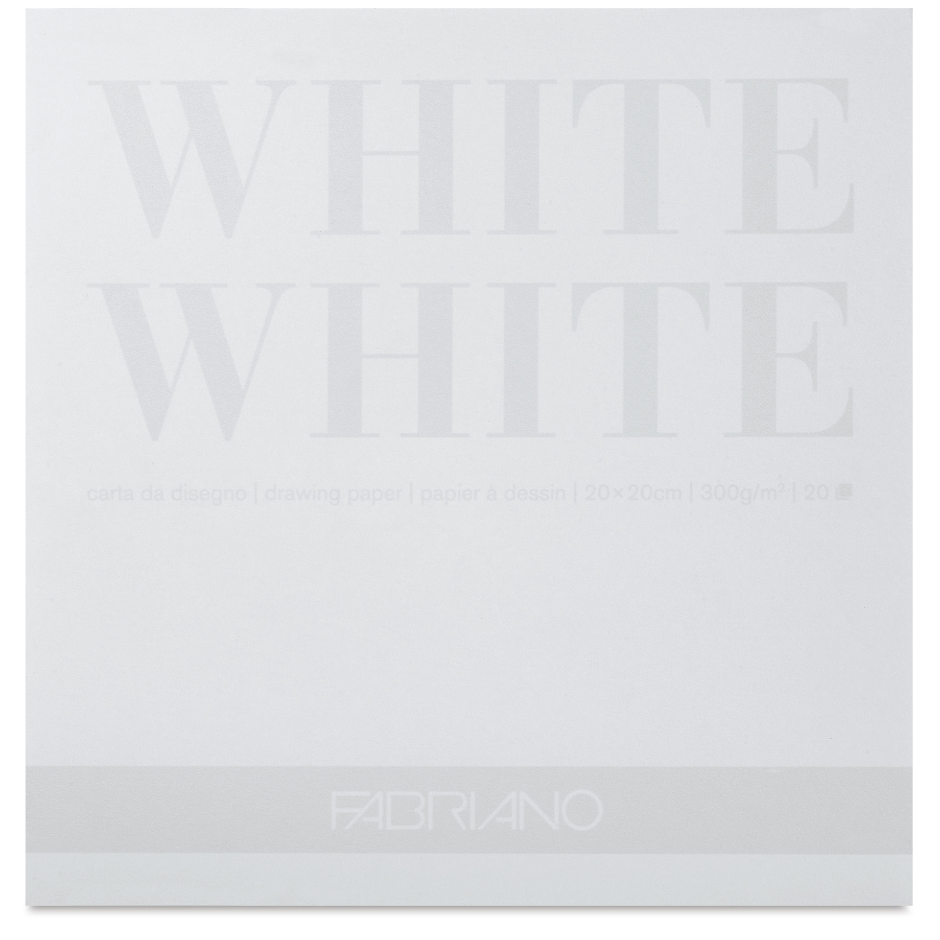 Fabriano White White Pad - 8" x 8", 300 gsm, 20 Sheets