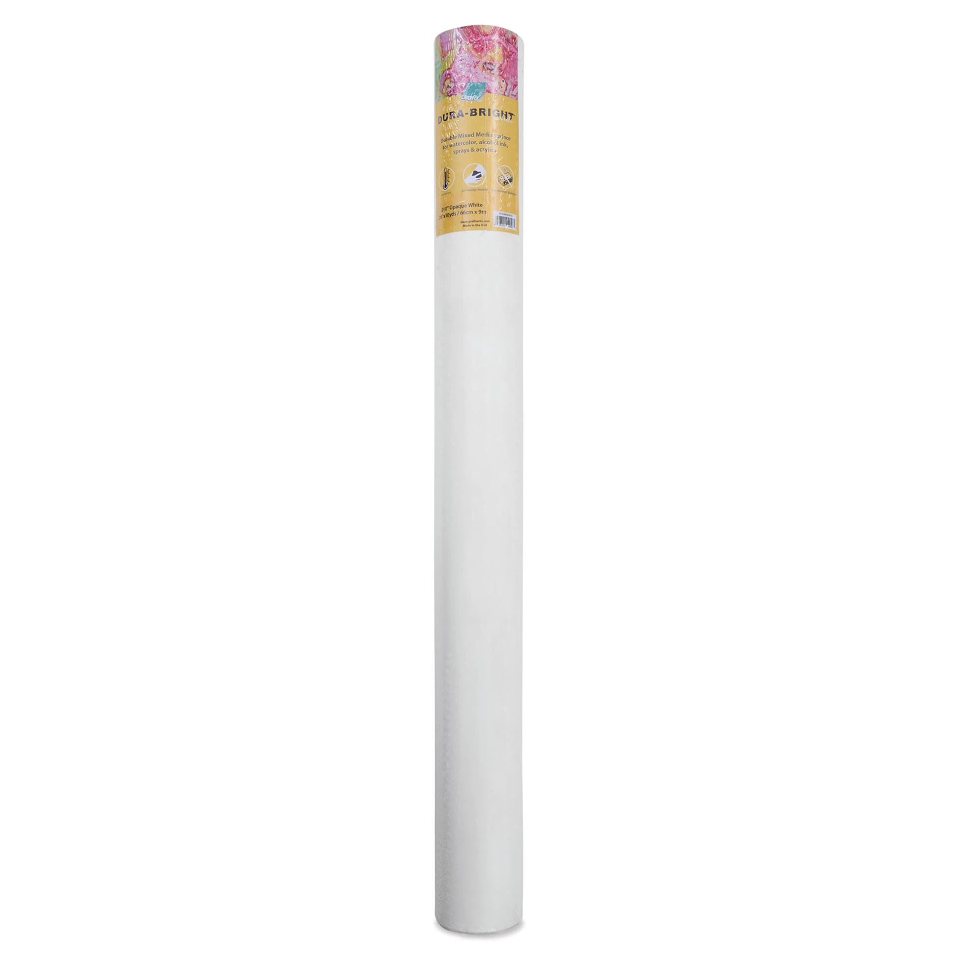 Grafix Dura-Bright Roll - White, 26" x 10 yds