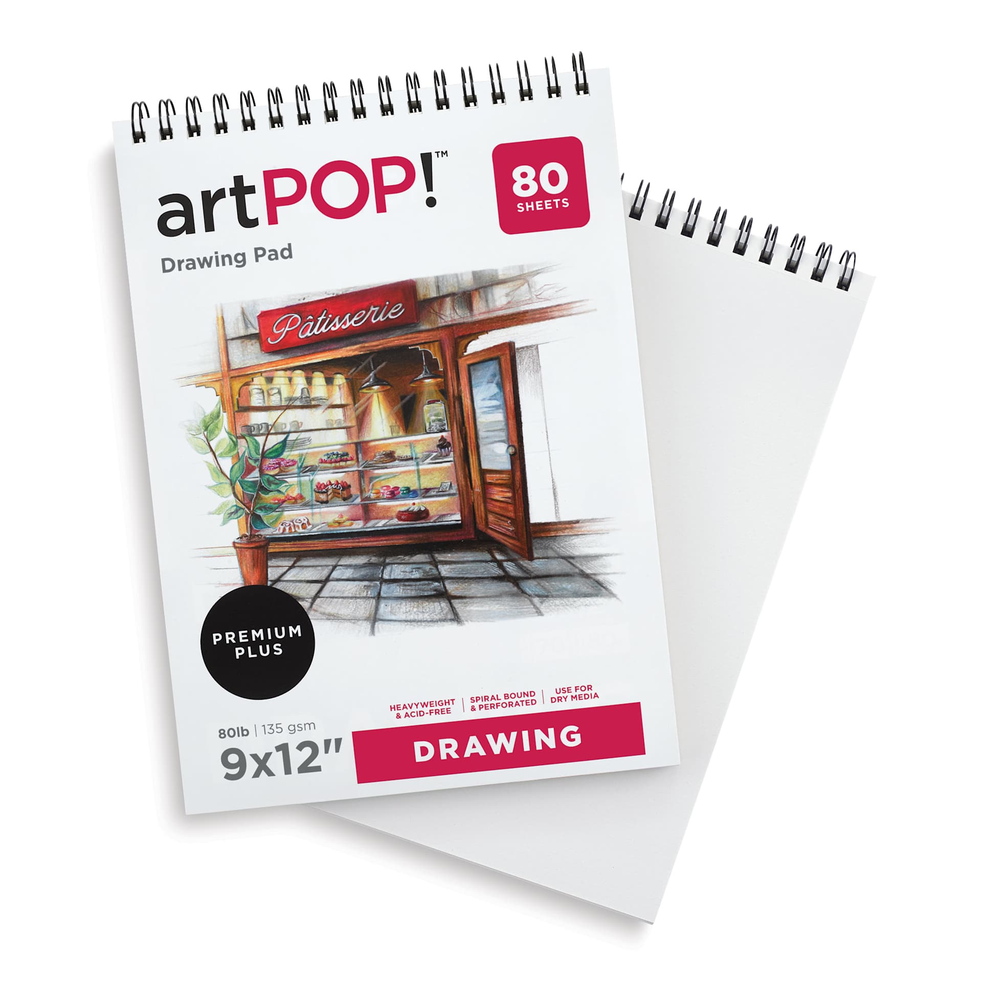 artPOP! Drawing Pads - 9" x 12", Pkg of 2 (one pad showing the cover, one pad showing paper)