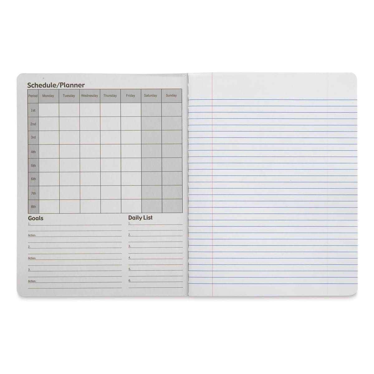 Pacon Composition Book with Dry Erase Surface - 9/32" Rule (inside front cover and paper)