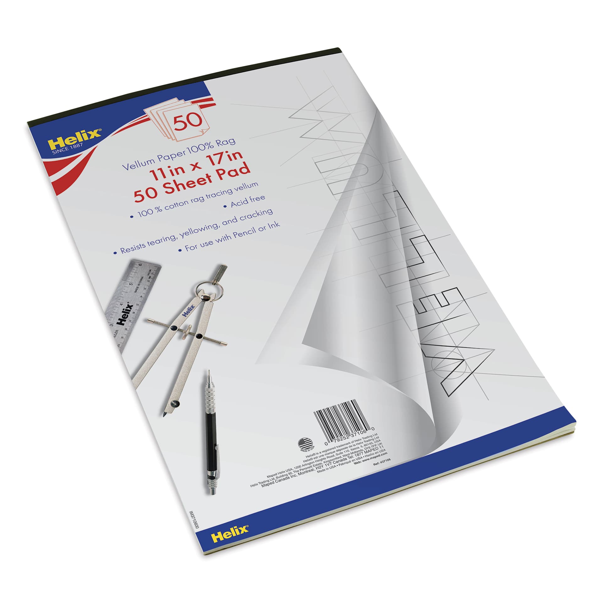 Helix Vellum Paper Pad - 11" x 17"