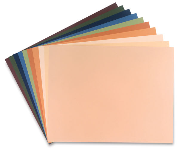Canson Mi-Teintes Art Paper - Portrait Colors, Pkg of 10, sheets fanned out