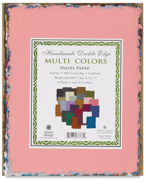 Shizen Pastel Paper - Front of 25 pc Multi-Color Package showing label