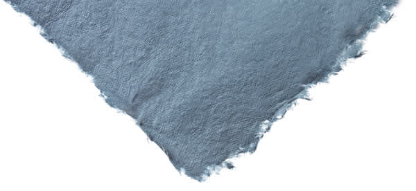 Shizen Pastel Paper - Closeup of corner of Blue paper showing color and texture