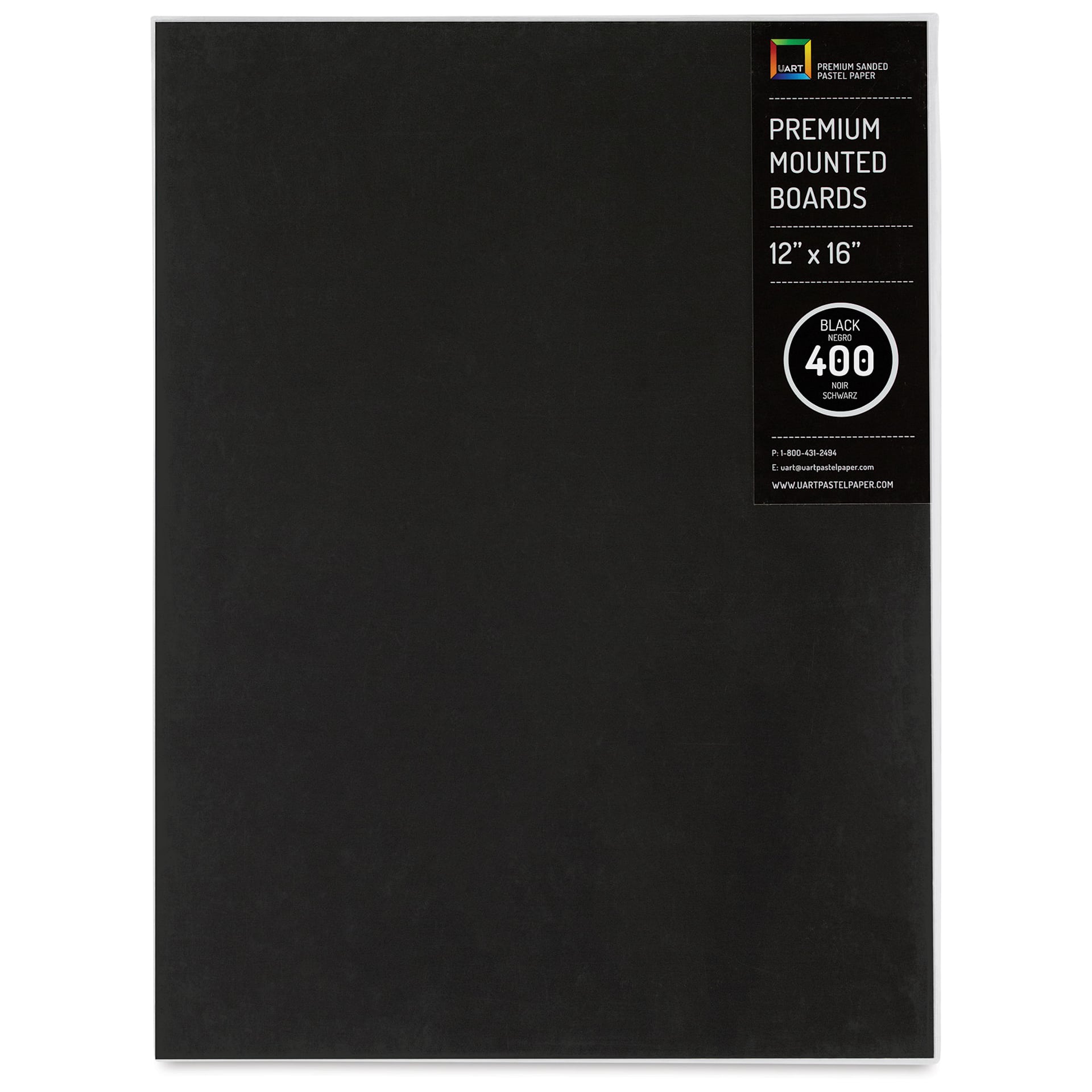 UArt Premium Sanded Pastel Paper Board - 12" x 16", Dark, 400 Grit