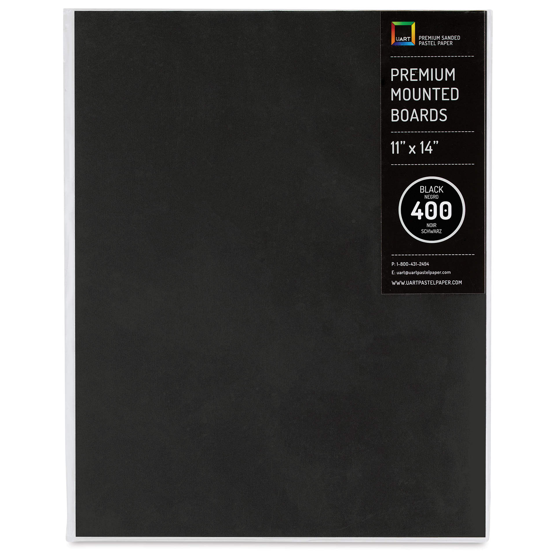 UArt Premium Sanded Pastel Paper Board - 11" x 14", Dark, 400 Grit