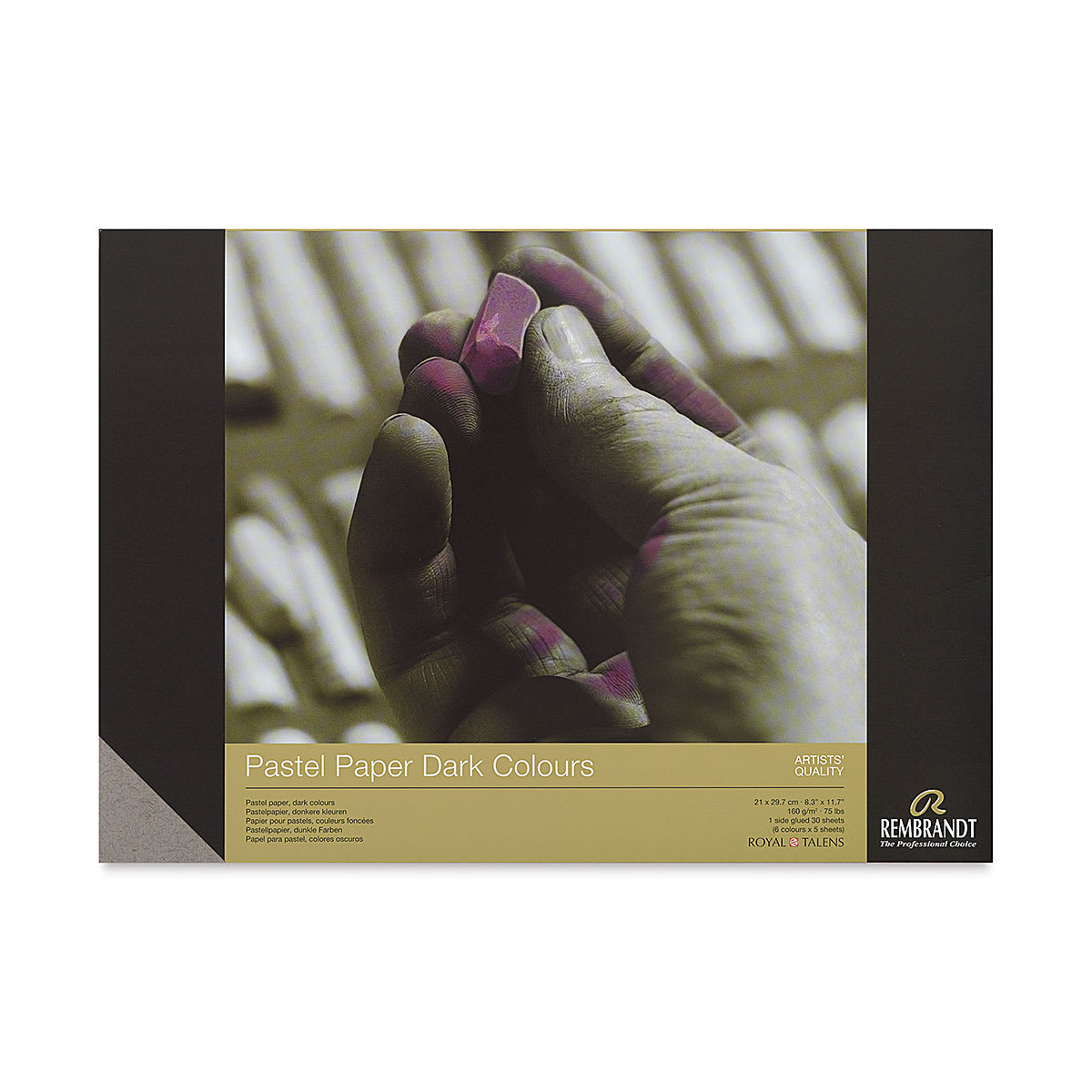 Rembrandt Soft Pastel Paper Pads - Cover of Dark Colors pad shown