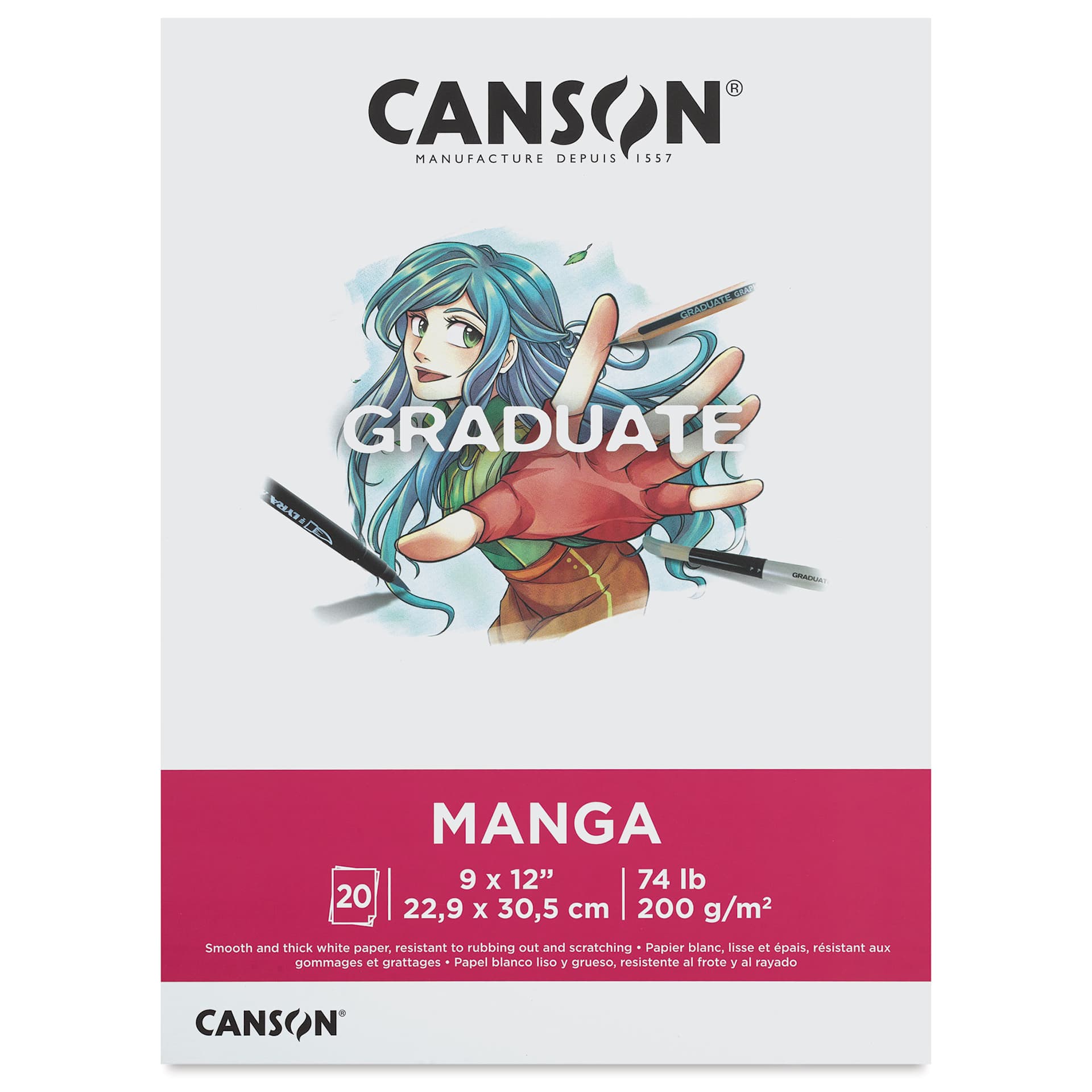 Canson Graduate Manga Pad - 9" x 12", 20 Sheets - front