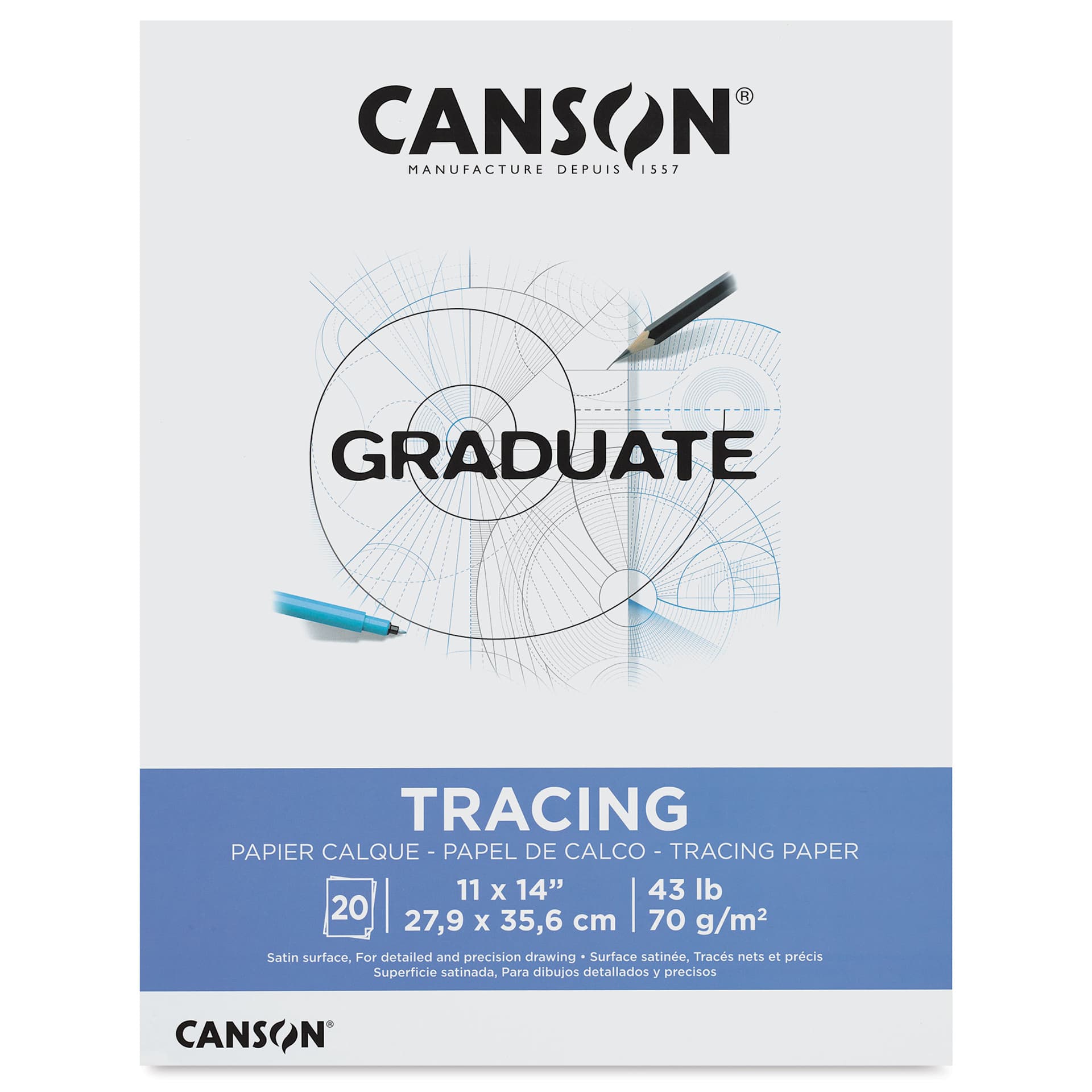 Canson Graduate Tracing Pad - 11" x 14", front cover