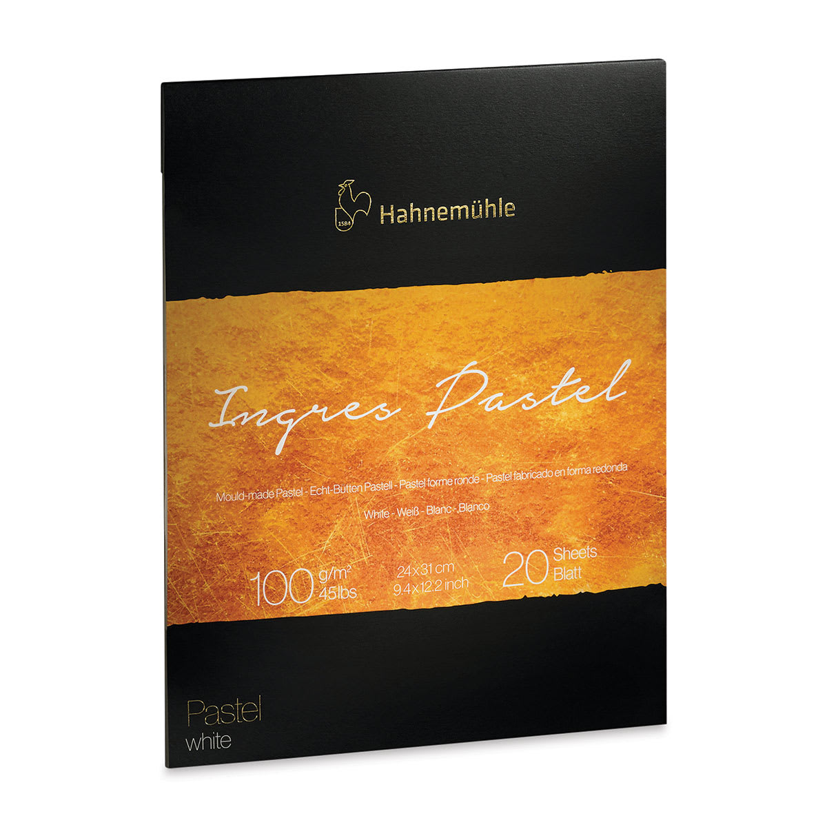 Hahnemühle Ingres Pad - White, 9.4" x 12.2", 20 Sheets