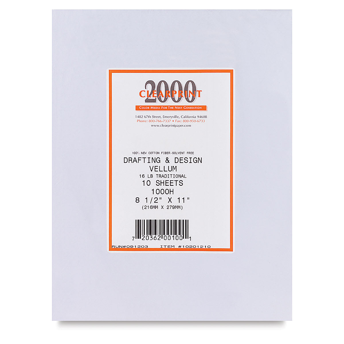 Clearprint Drafting Velllum - 8-1/2" x 11", 10 Sheets