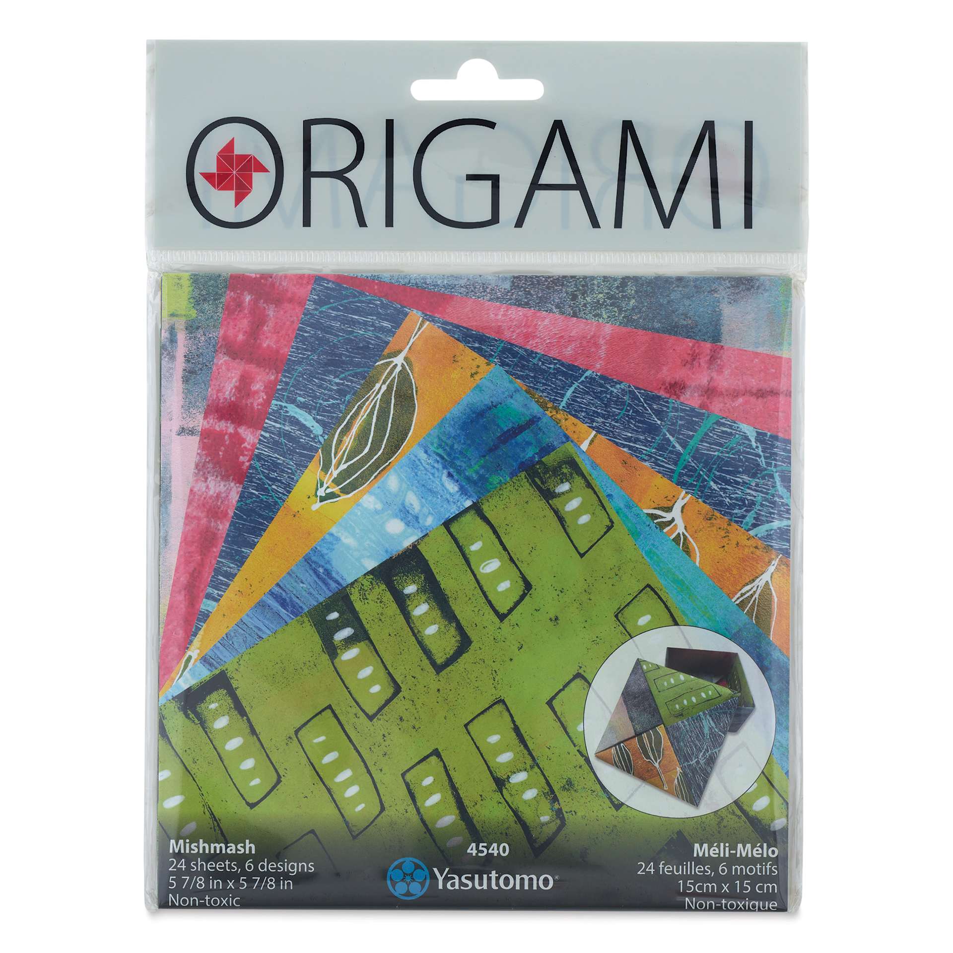 Yasutomo Karen Elaine Origami Paper Pack - Mishmash, Pkg of 24, front of packaging
