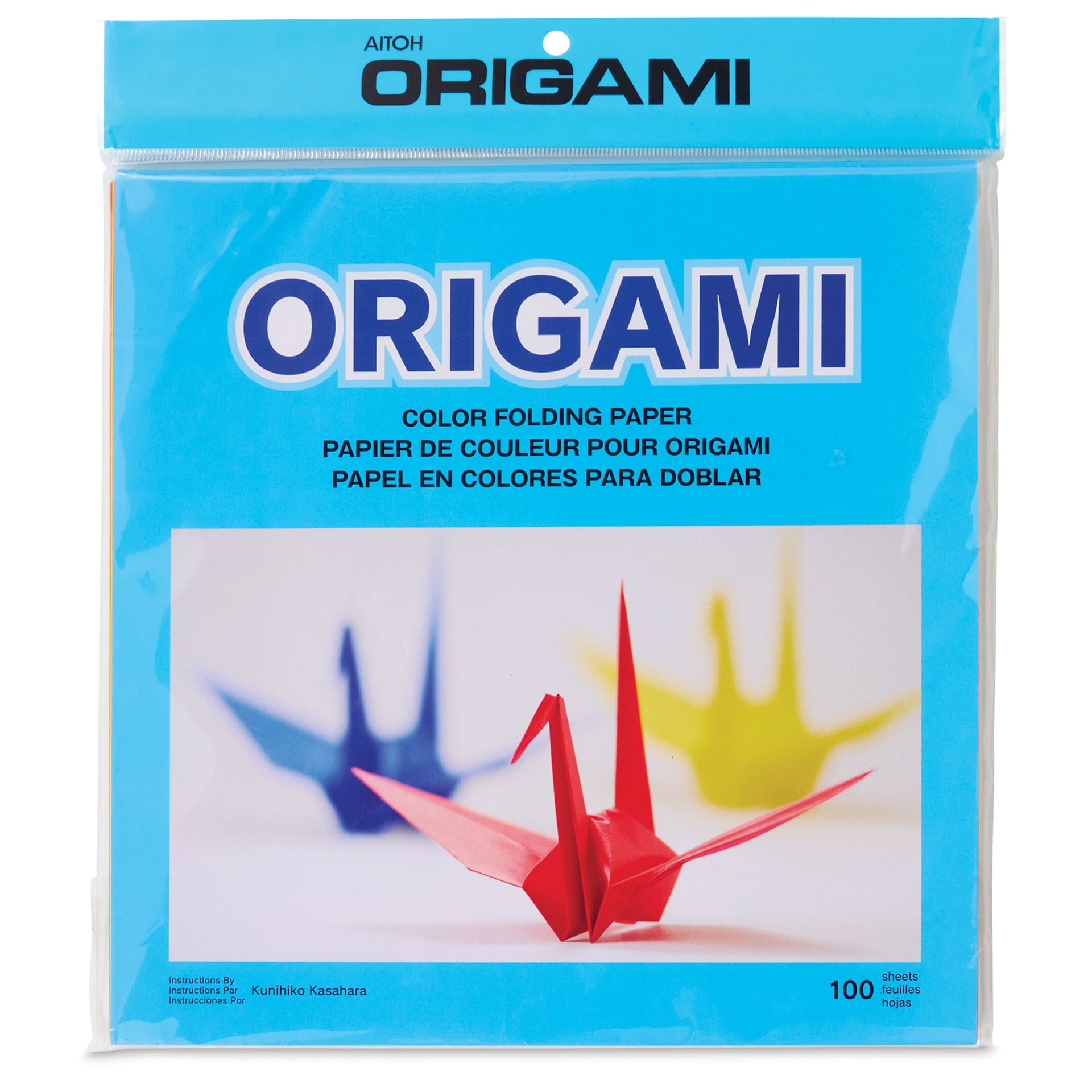 Aitoh Basic Origami Pack - 9-3/4" x 9-3/4", Pkg of 100 Sheets (front of packaging)